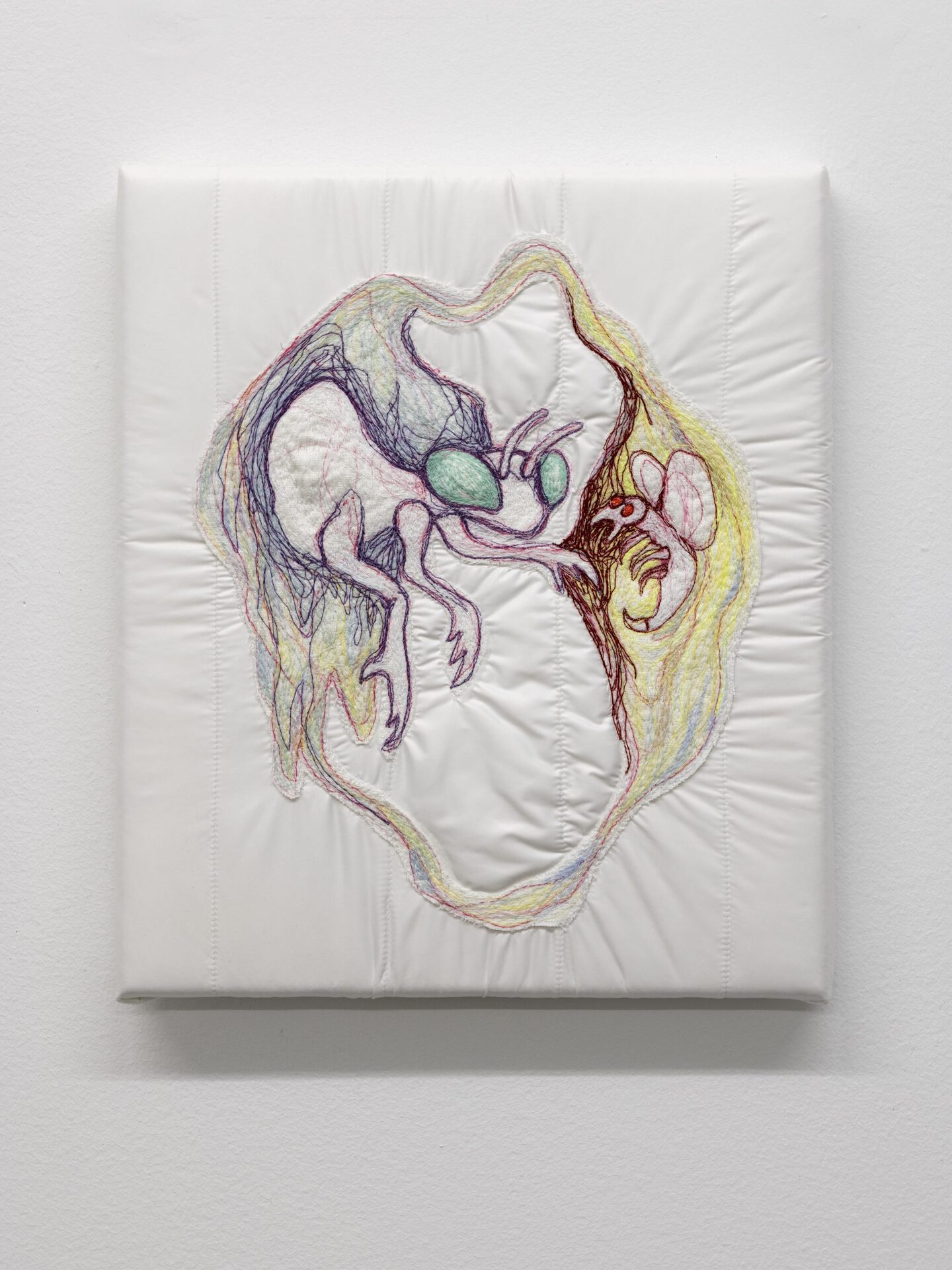 Mary-Audry Ramirez, Alles OK bei mir, 35x30 cm, 2022, yarn on linen