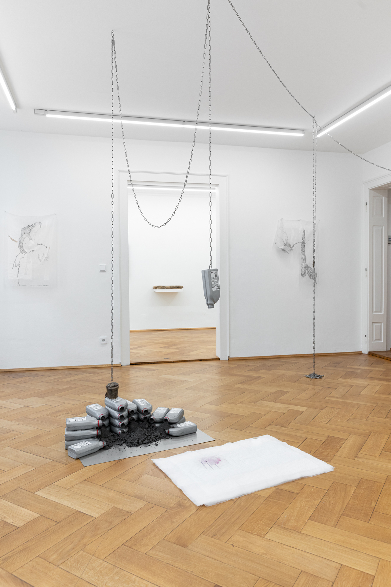 Installation view "Materials for Virtue / Incandescent Flare" (Curated by Àngels Miralda), Britta Rettberg Munich 2022