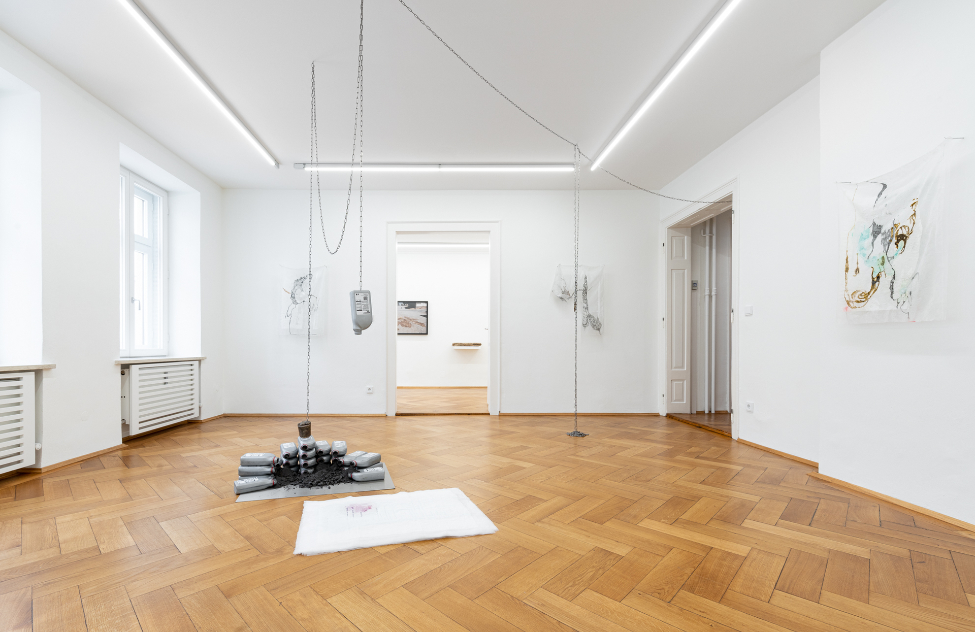 Installation view "Materials for Virtue / Incandescent Flare" (Curated by Àngels Miralda), Britta Rettberg Munich 2022