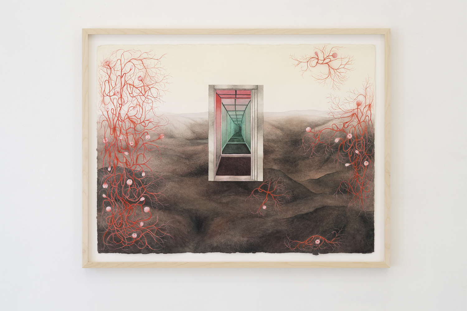 Oda Iselin Sønderland, "The Last Day", 2022 (Watercolour on paper, frame, 66 x 84,5 cm).