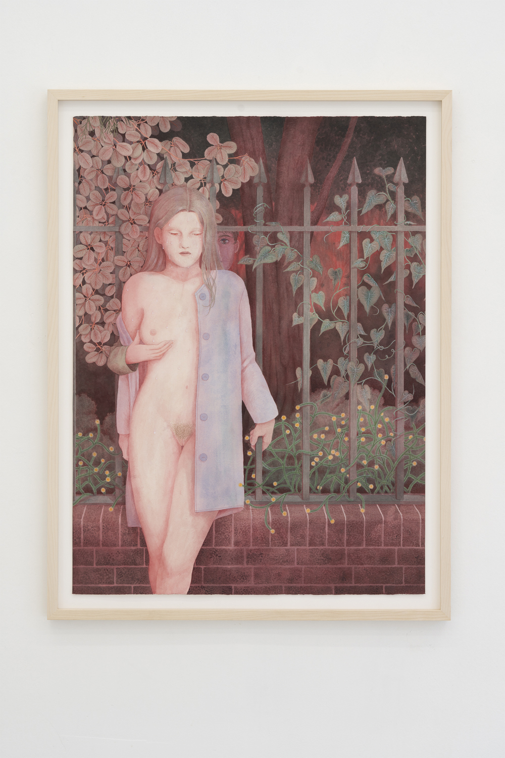 Oda Iselin Sønderland, "The Playground", 2022 (Watercolour on paper, frame, 84 x 64 cm).
