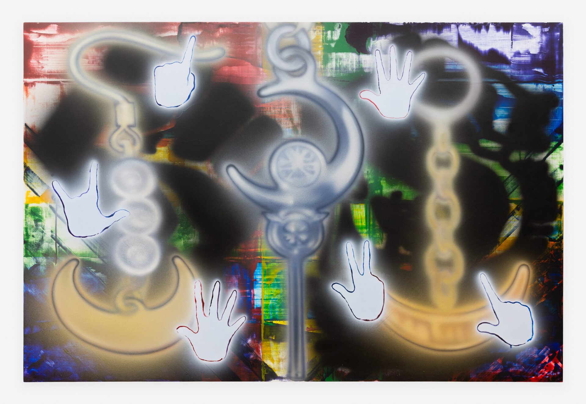 Sven Loven, Black Sailor Cash Pride, 2015, acrylic on wood panel, 121.9 x 182.9 x 15.2 cm.