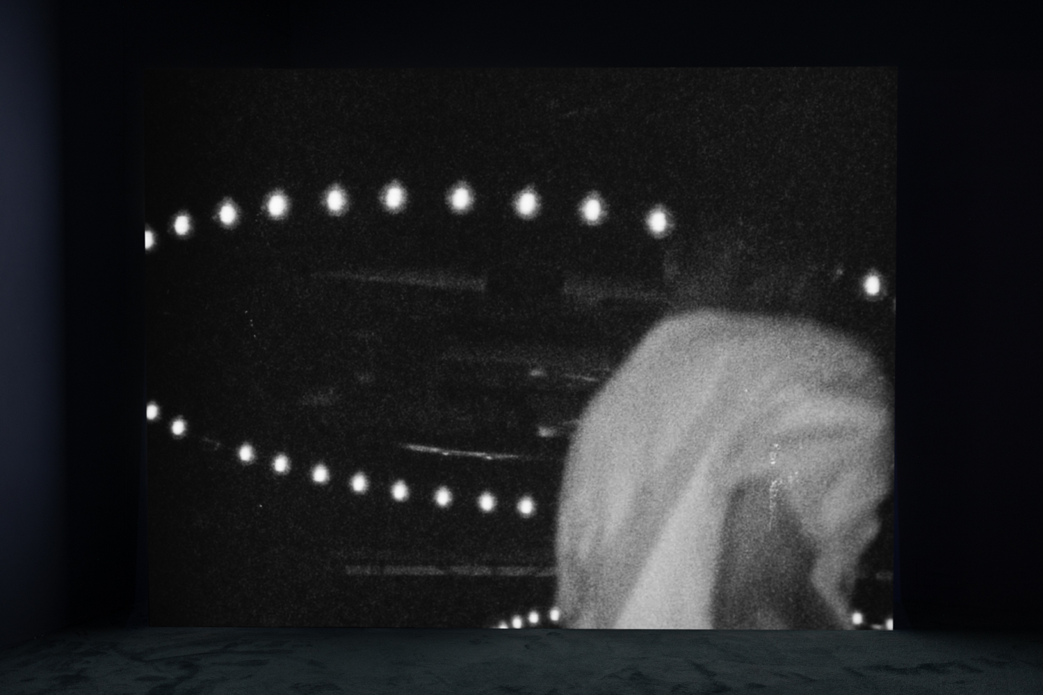 Peng Zuqiang, The Cyan Garden, 2022, single-channel video installation, colour and b&w HD video an dSuper 8 transferred to HD, 08:05