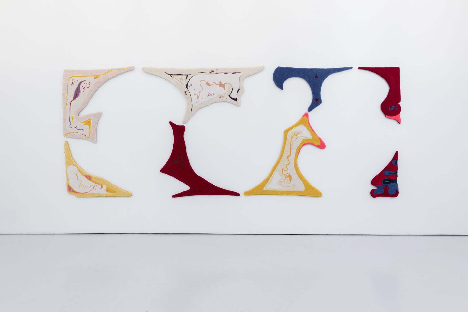 Lux Miranda, "Sleeping with ghosts", 2020, tufted wool on canvas, 220x580 cm