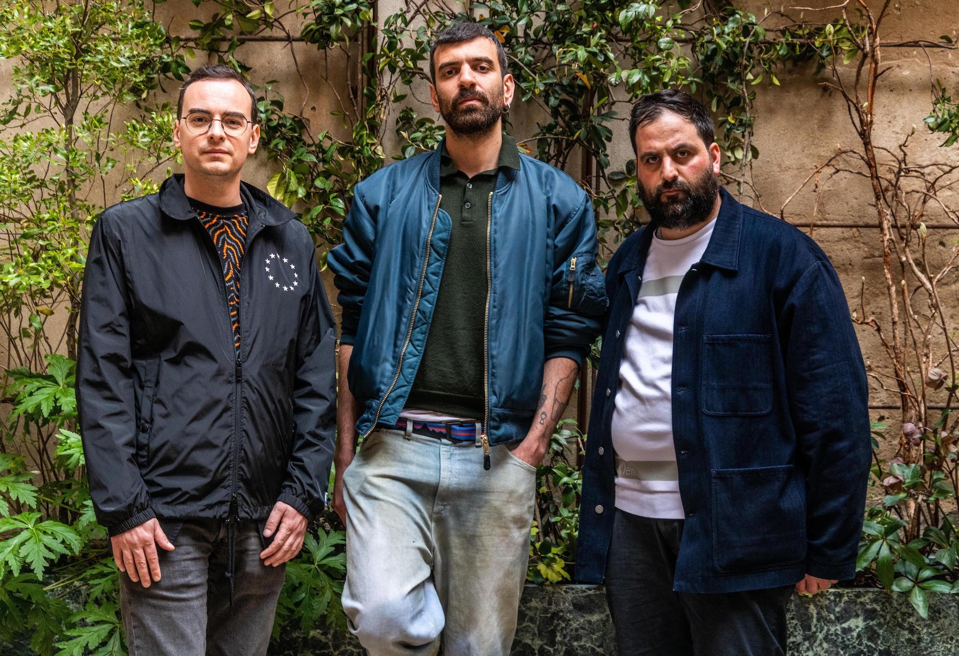 artist Tomaso De Luca and curatorial duo Francesco Urbano Ragazzi Ph. Courtesy: Claudia Rossini