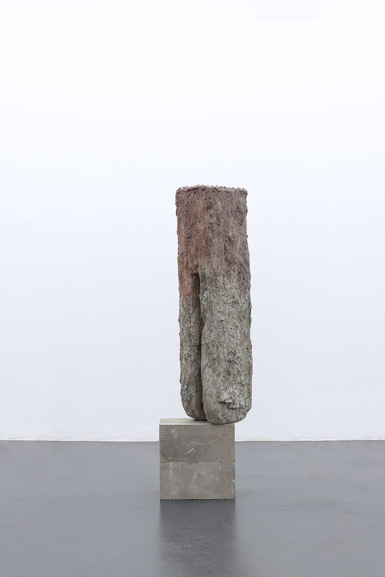 David Benarroch, Dizi, 2021, Resin, cement, latex emulsion, polyurethane foam, fibreglass fiber, pigment, concrete block 170 x 40 x 50 cm (Photo: Sasha Tamarin)