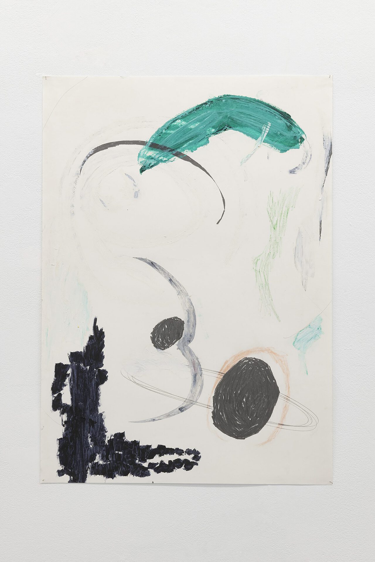 David Benarroch, uu21, 2021, Oil stick and graphite on paper, 70 x 50 cm, (Photo: Roberto Ruiz)