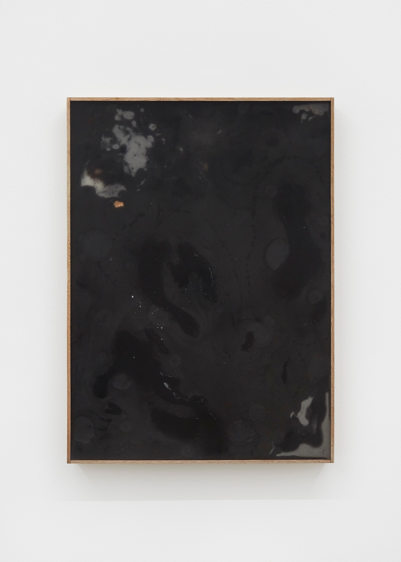 Claire Baily, How will you remember me, 2022, Epoxy resin, graphite, dolomite, wax, ink, earth pigments, meranti, plywood, 80 x 58.5 x 4.5 cm