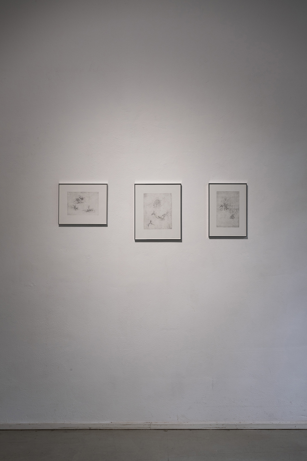 Soyon Jung, Katerina (study), 2020, Etching on handmade paper in aluminum frame, various sizes