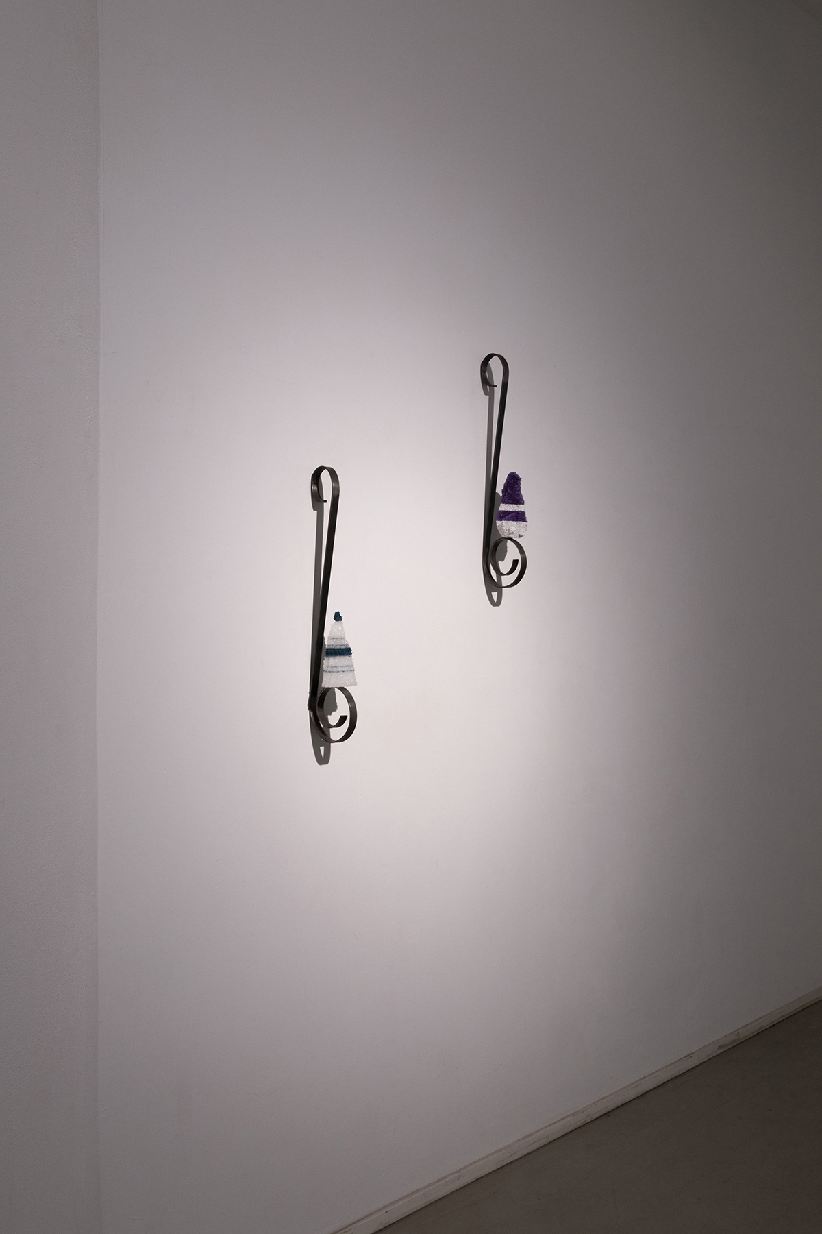 Jaewon Kim, Serene Time, 2022, Metal, 3D printed PLA &amp; TPU 2 Objects, 65 × 12 × 18cm