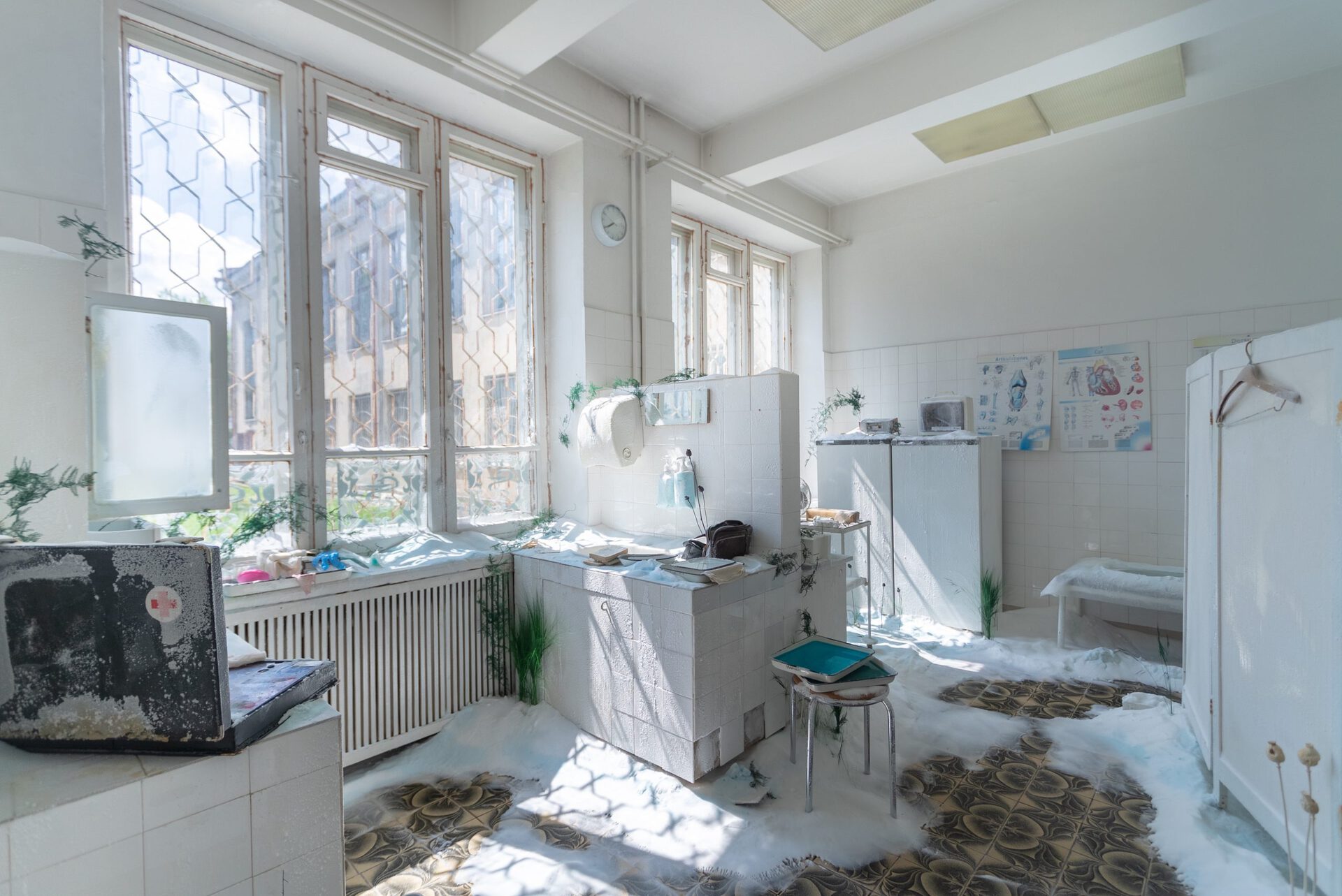 site-specific installation by Bianca Bondi, former sewing factory ‘Lelija’, Vilnius 2022 by Laurynas Skeisgiela