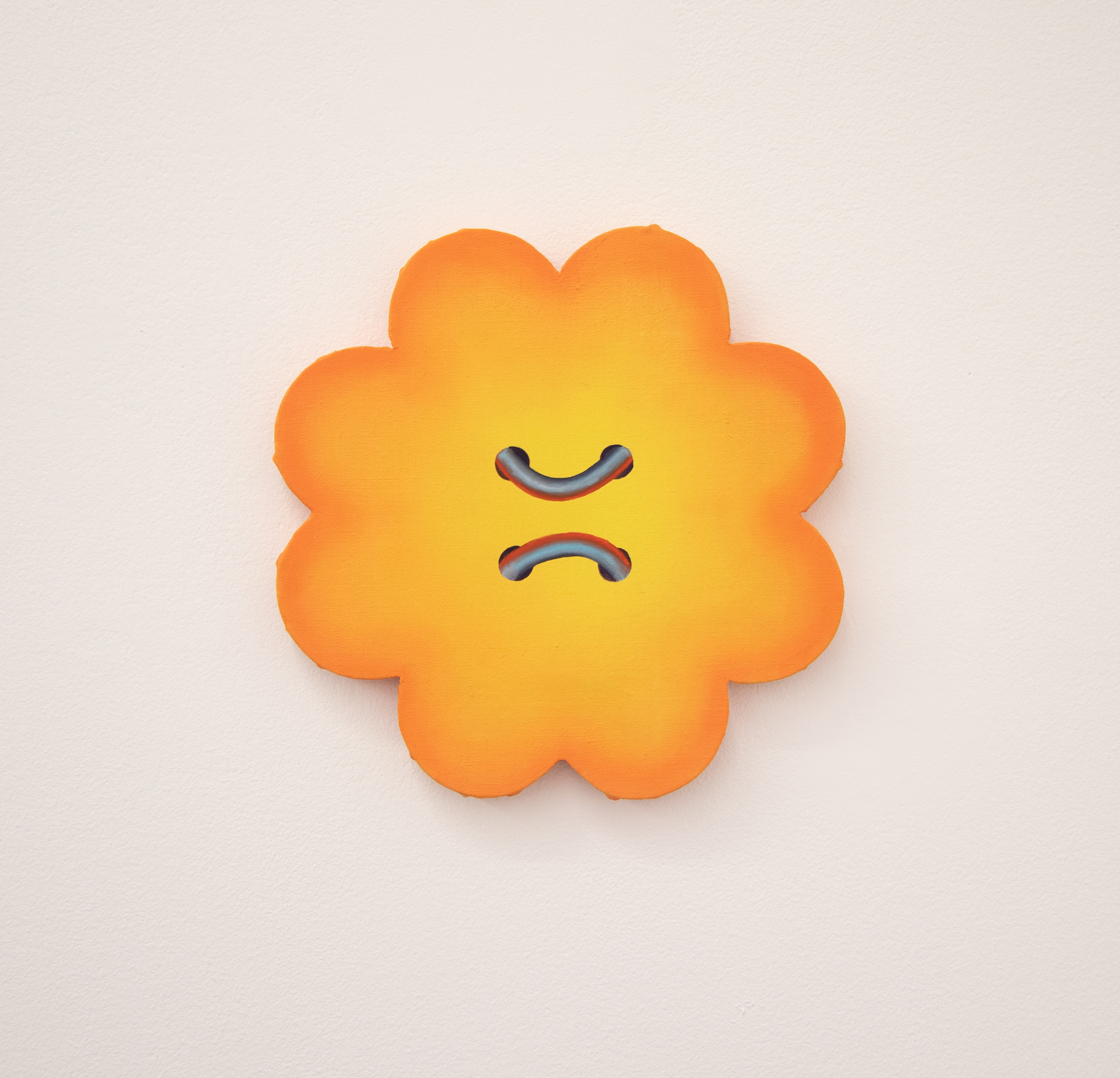 orange minijob #3, 2022, oil on linen, 27 x 27 cm