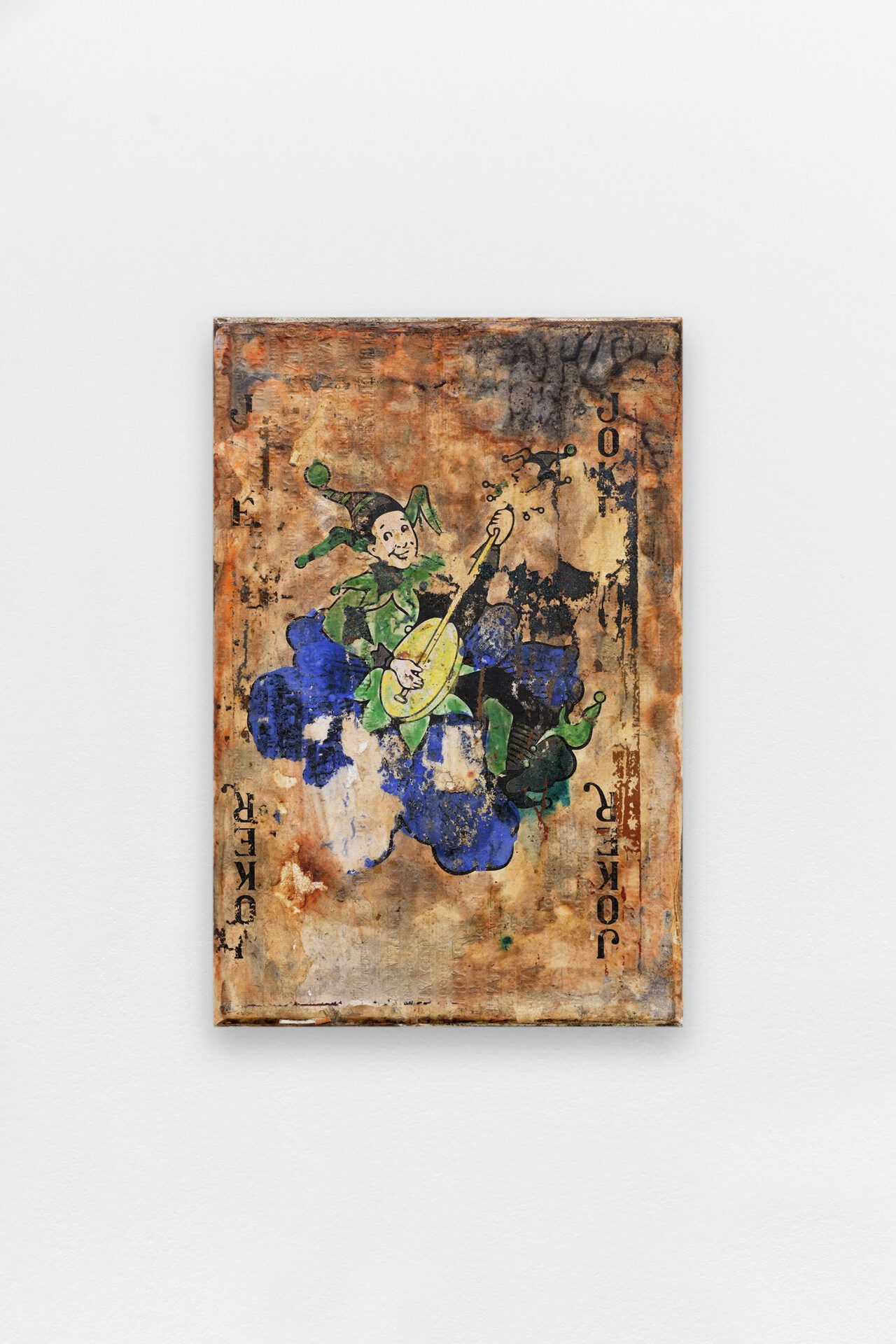 Ezio Gribaudo, Joker, 2021, collage on canvas, 30 x 20 cm, unique