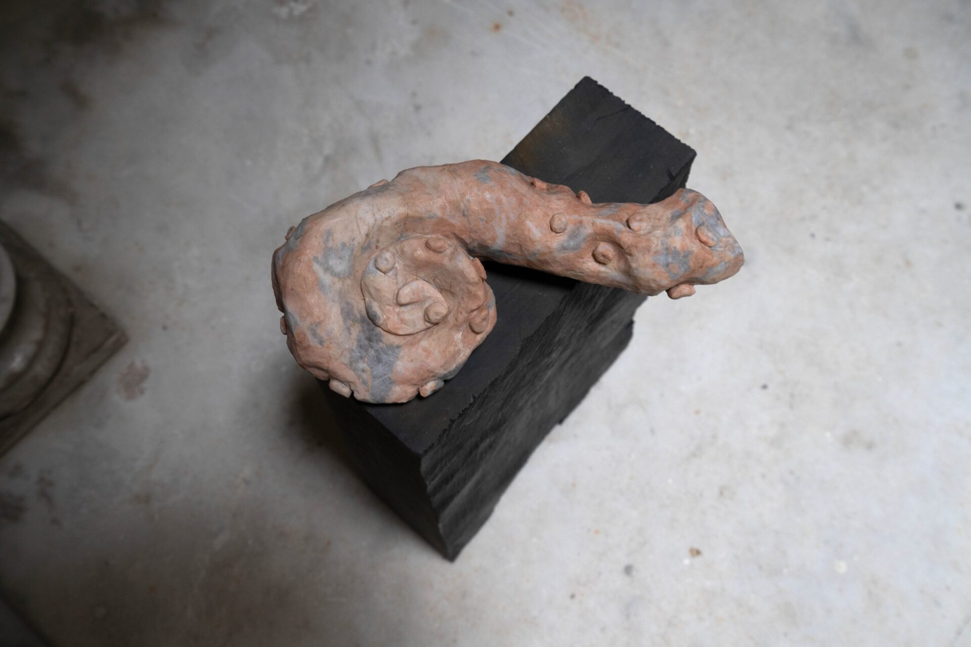 Untitled, marmo rosso francese, lavagna, 32 x 21 x 16 cm, 2022