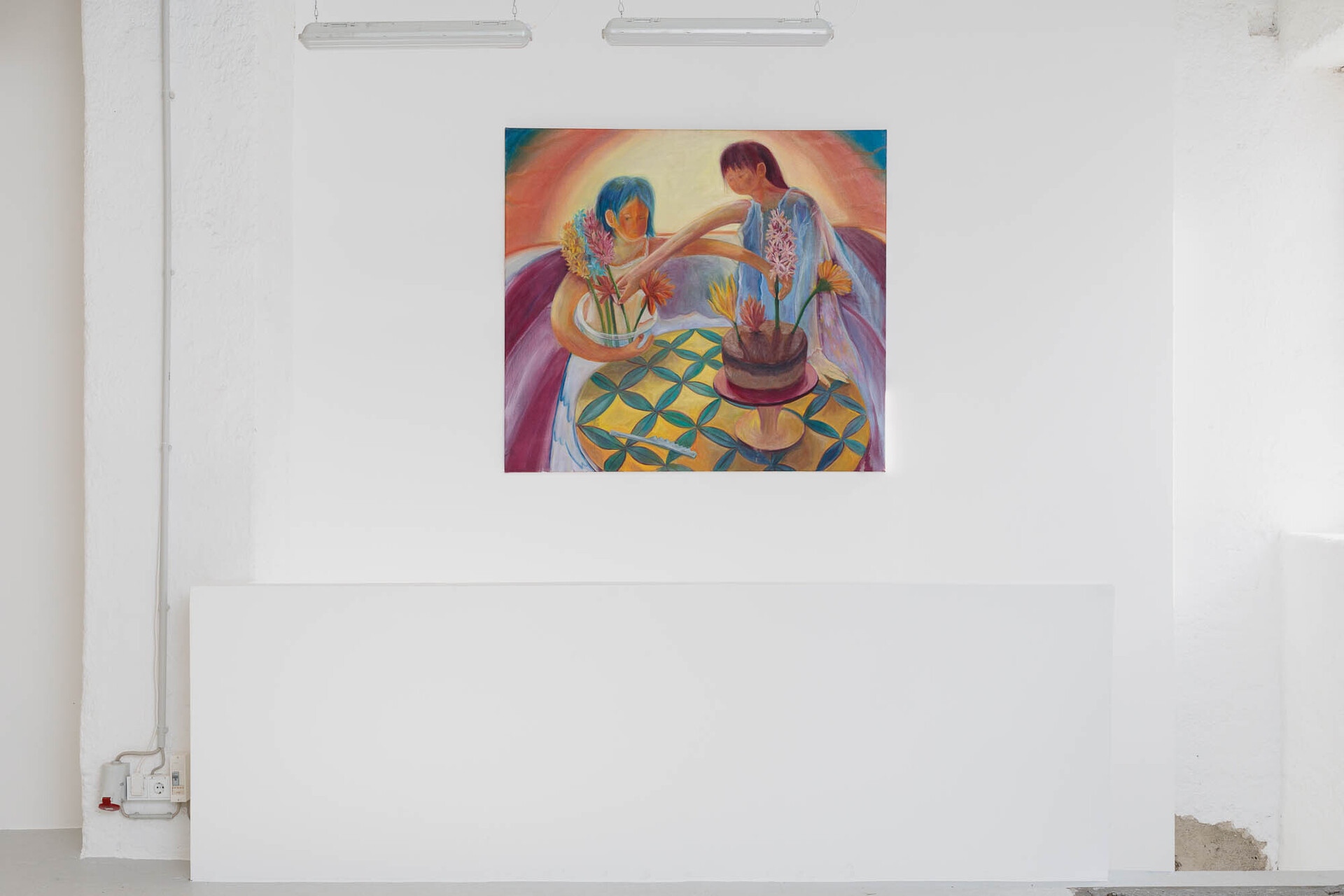 Hannah Jeong, Silent Conversation, 130 x 145 cm,Oil on canvas, 2022