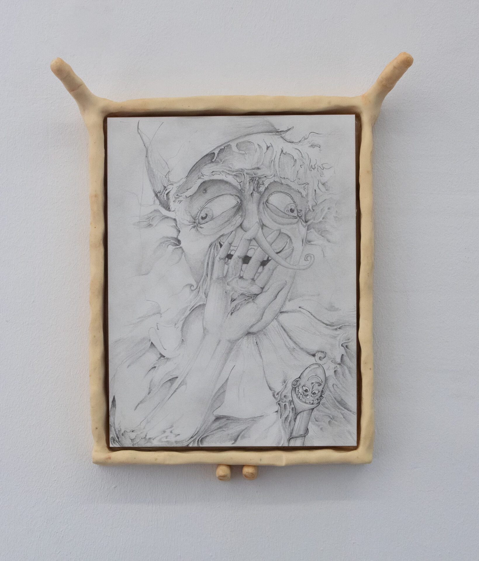 Jürgen Baumann, untitled, Graphite on paper, polyurethane, 37 x 31.5 x 8 cm | 2022