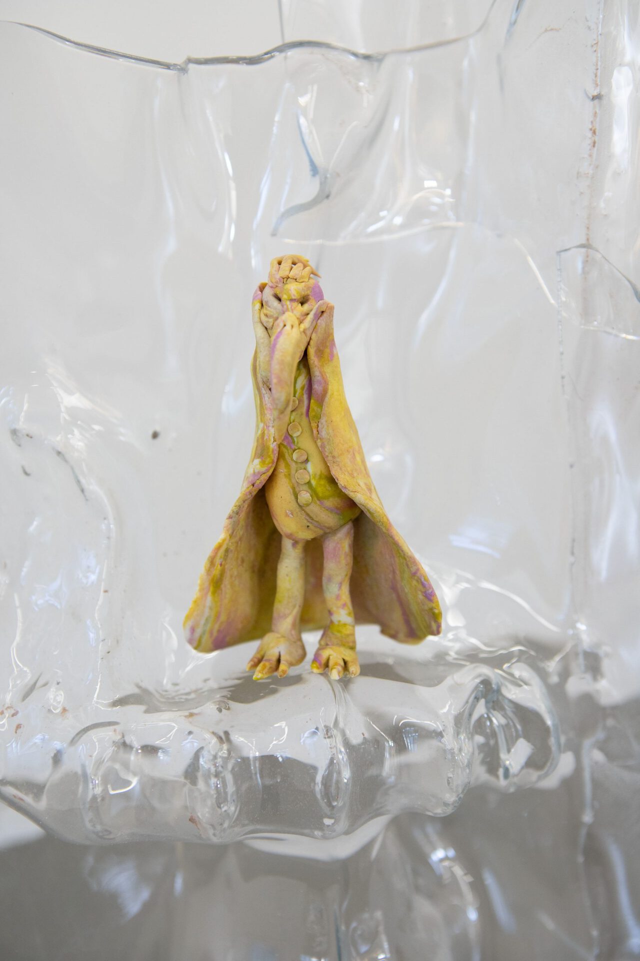 Detail,Jürgen Baumann, Portal III (stoned sun) Polystyrene, Fimo, 253 x 160 x 20 cm, 2020
