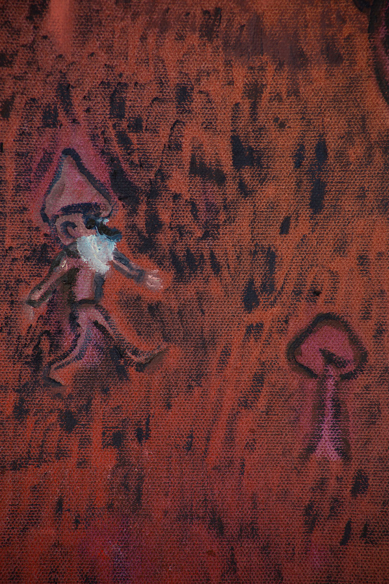 Kaspars Groševs, Harvesting Time, 2022. Acrylic and oil on canvas, 40 x 60 cm