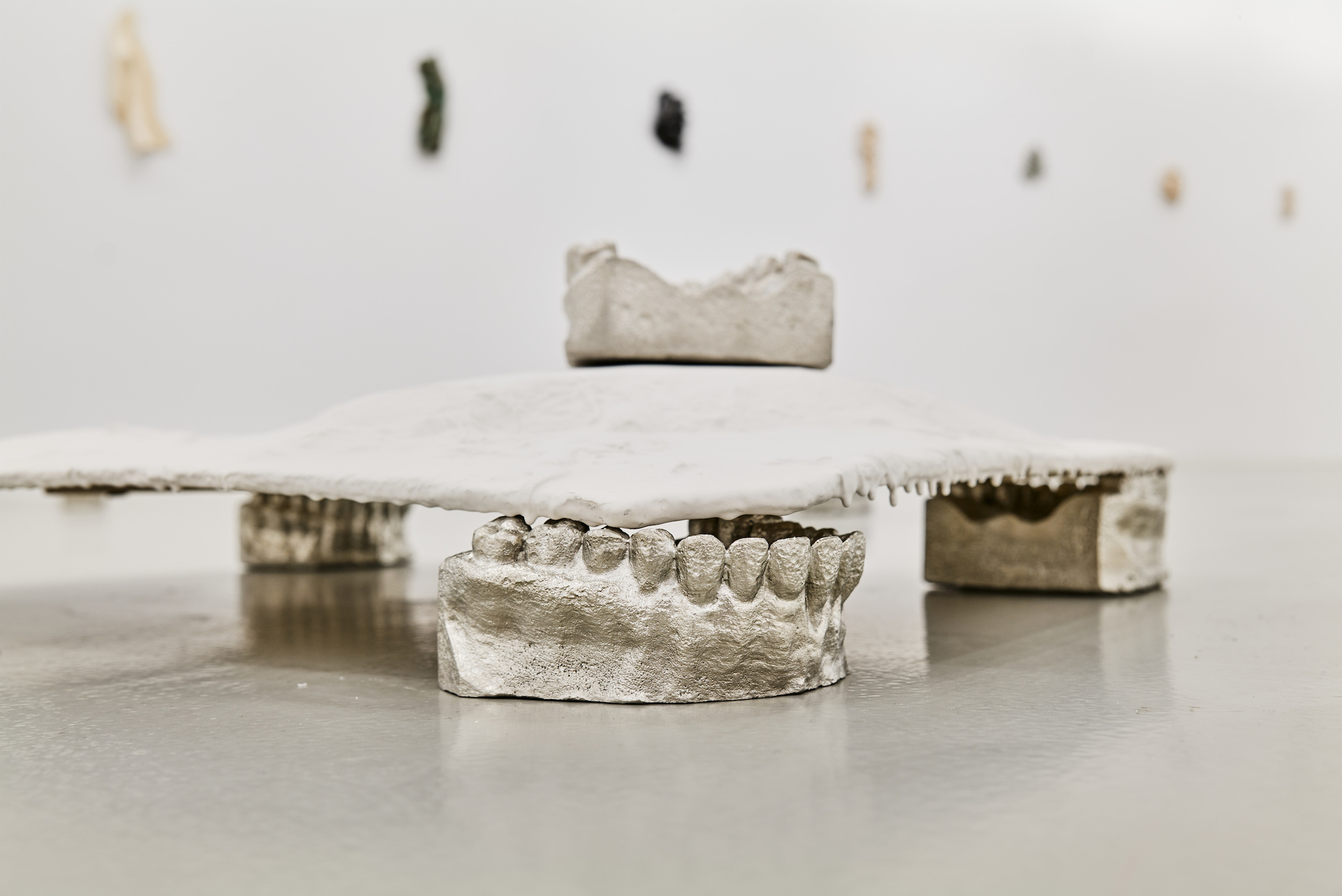 Luka Jana Berchtold, untitled bunch, 2022, tin, plaster, variable dimensions