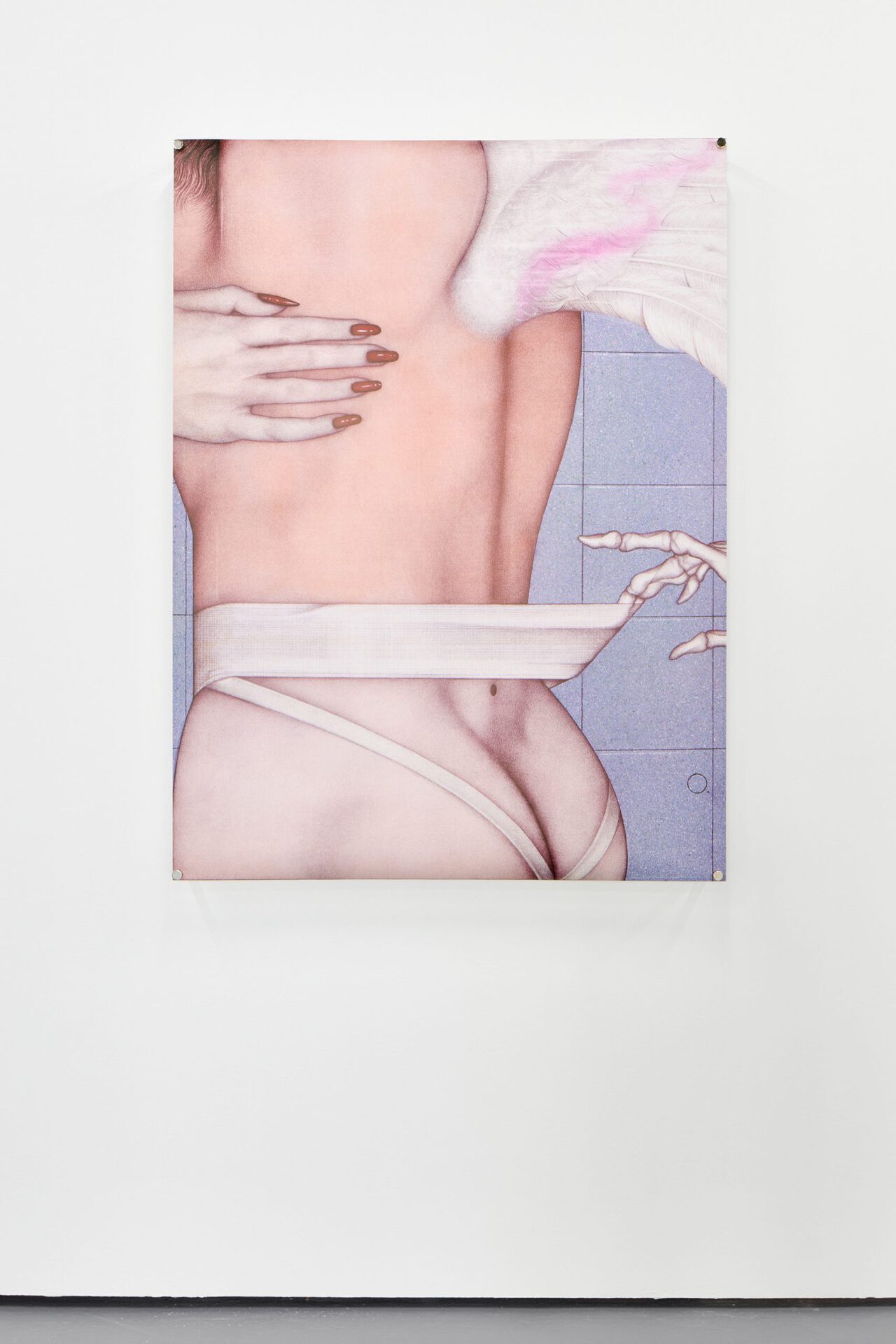 Mel Odom, Enigma, 1980 colour print (reproduction of drawing: pencil, dyes and gouache) 160 x 120 cm