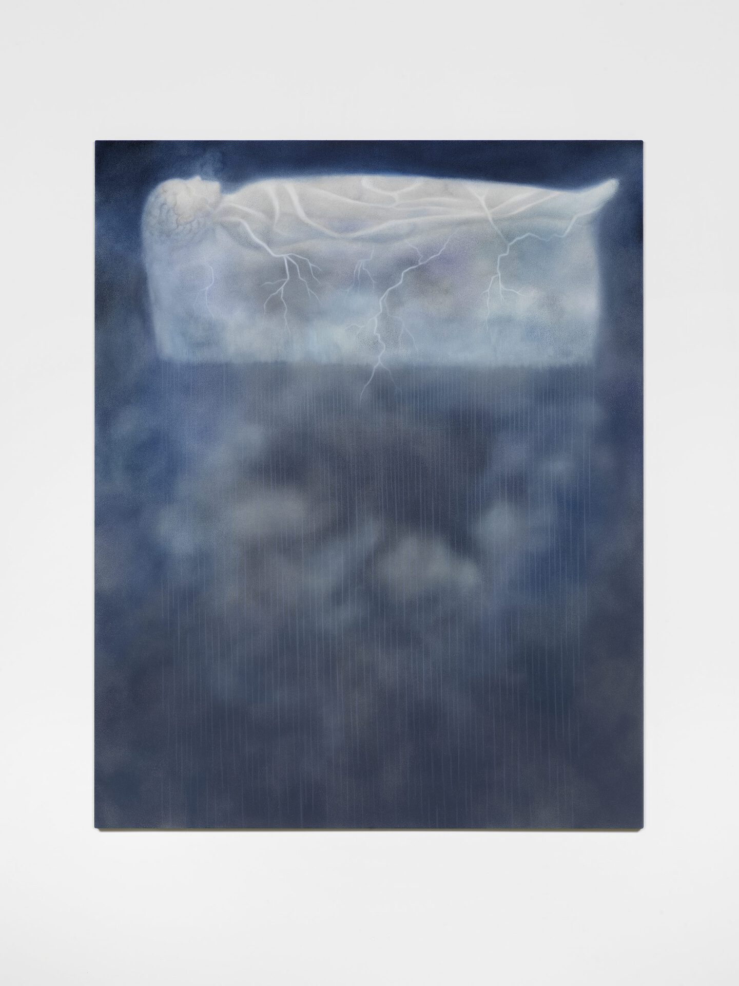 Sarah Księska, Storm, 2022, Oil on primed aluminum panel, 39 1/2 x 31 1/2 x 1/2 inches (100 x 80 cm)