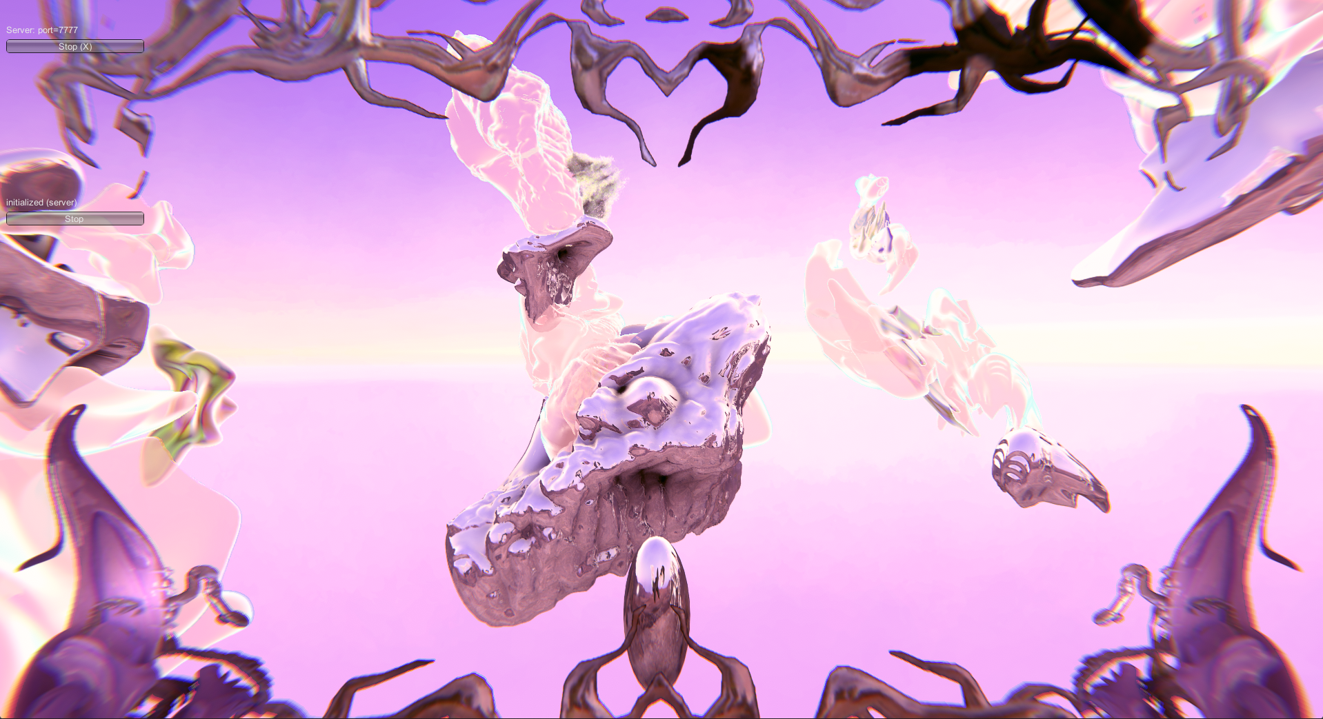 Eternal Engine, Body Open Source II, 2018-2022, real-time animation from server, 4'04 (still from video)