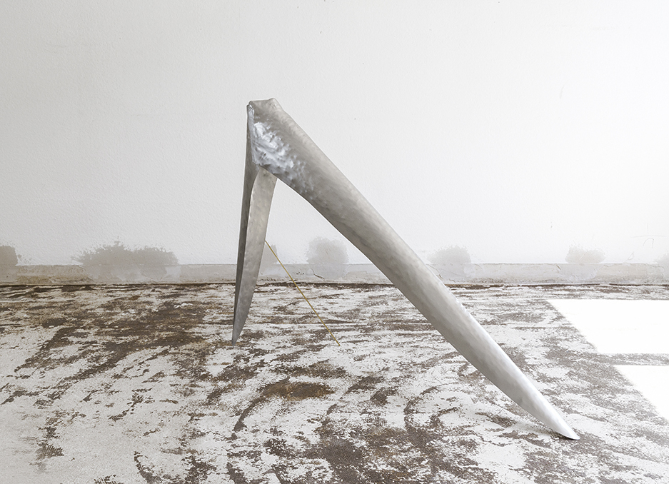 RESILIENCE FORTY-THREE POINT TWO 2021 / Philipp Pflug Contemporary, handmade aluminium sheet 82 x 120 x 11 cm