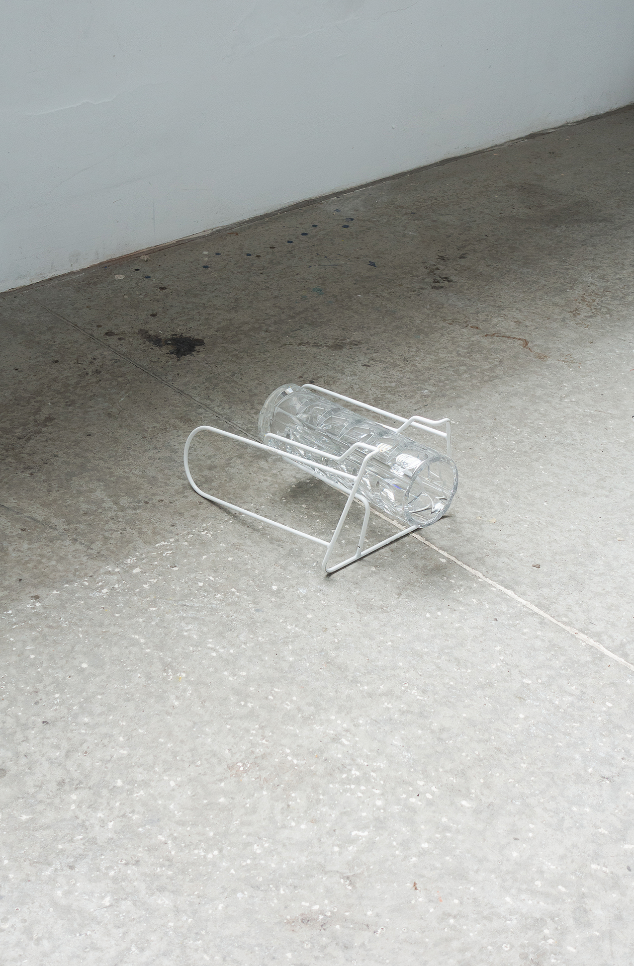 Gleb Amankulov, Too low to load, 2022, glass, metal, Dimensions variable