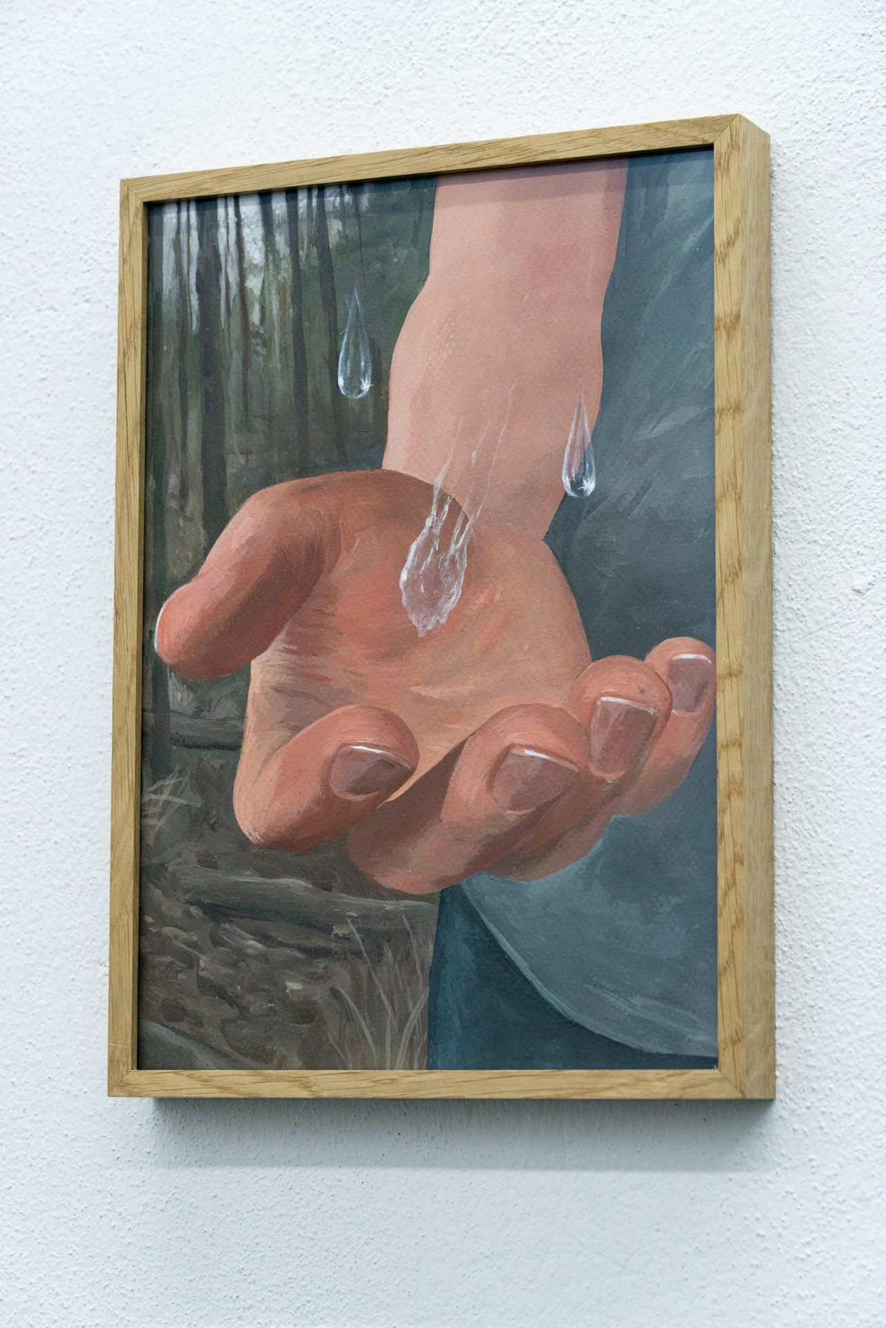 Alicja Pakosz, Sputum, 2022, framed, acrylic painting, 21x29,7cm