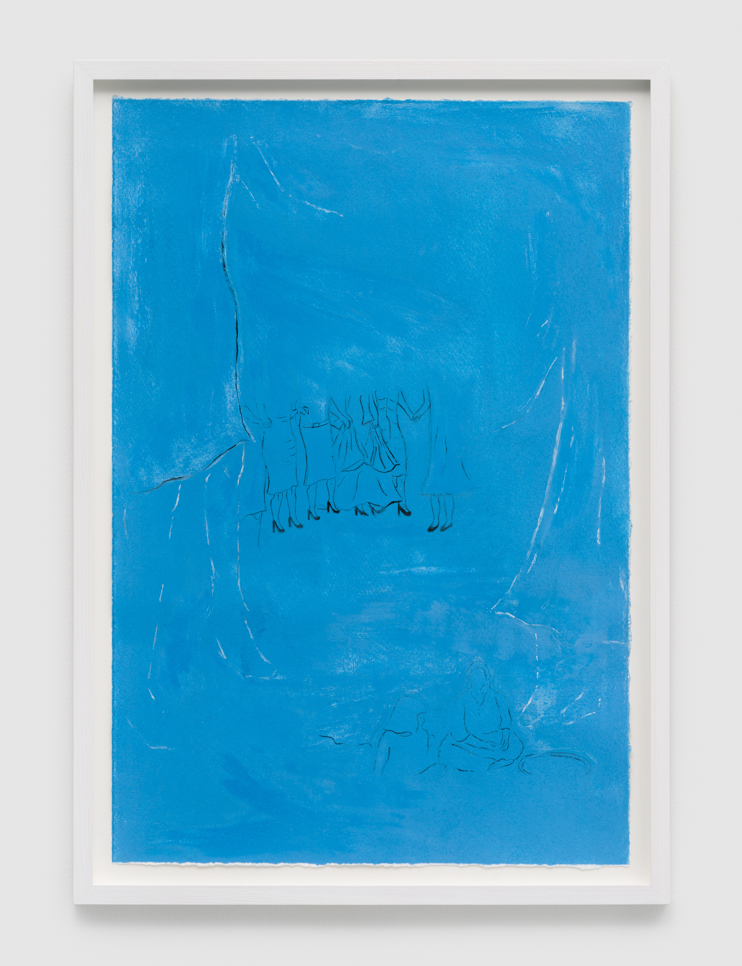 Aia Sofia Coverley Turan, Et hjerte så stort som havet, 2022, mixed media on paper, 46 x 65 cm