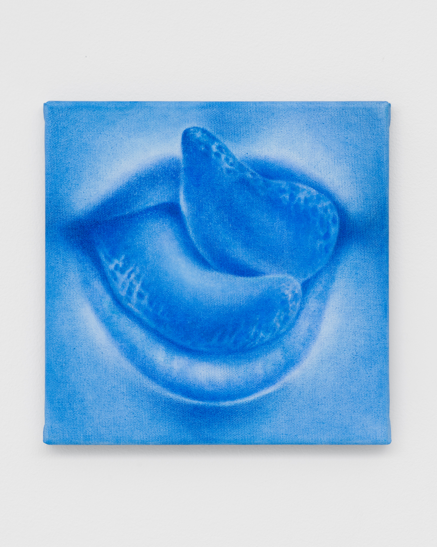 Signe Ralkov, Solemn tongue, 2022, soft pastel and coloured pencil on canvas, 26 x 26 cm