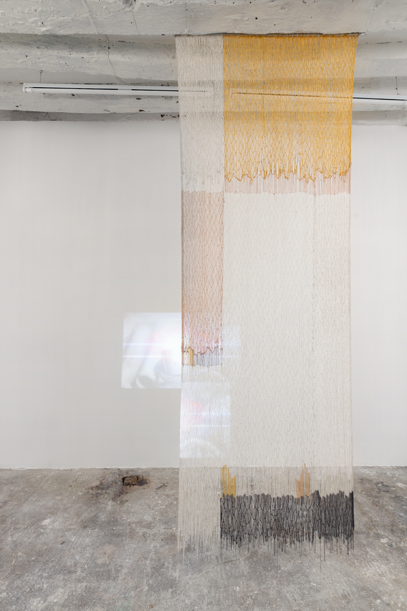 "Tied", Elisa Florimond and Maria Szakats, Cur. Gabriela Anco, exhibition view. Courtesy Rinomina and the Artists. Photo: Aurélien Mole 