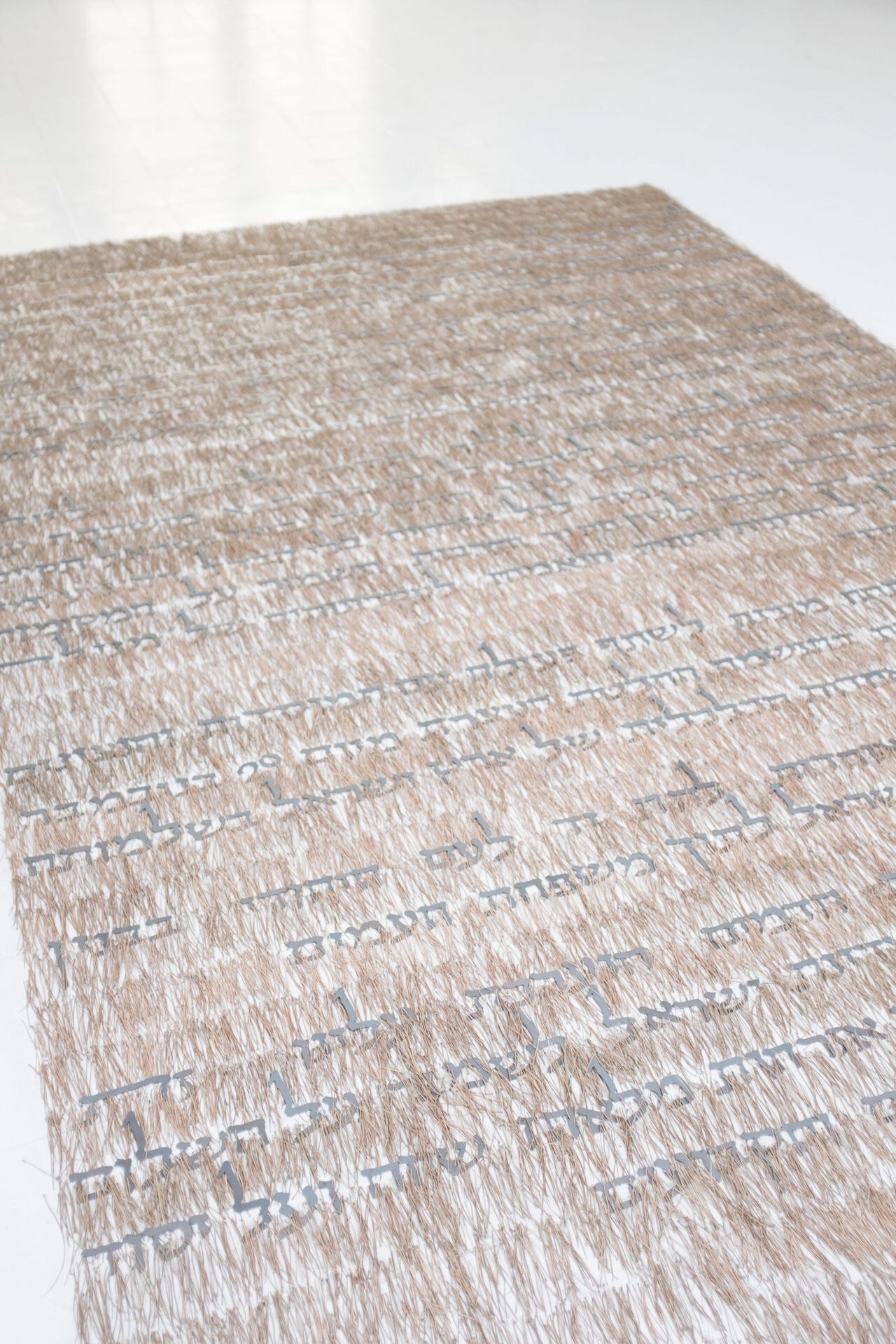 Michal Fuchs,The Pine Tree Desert, 2021-22, Pine needles, iron,200cm x400cm