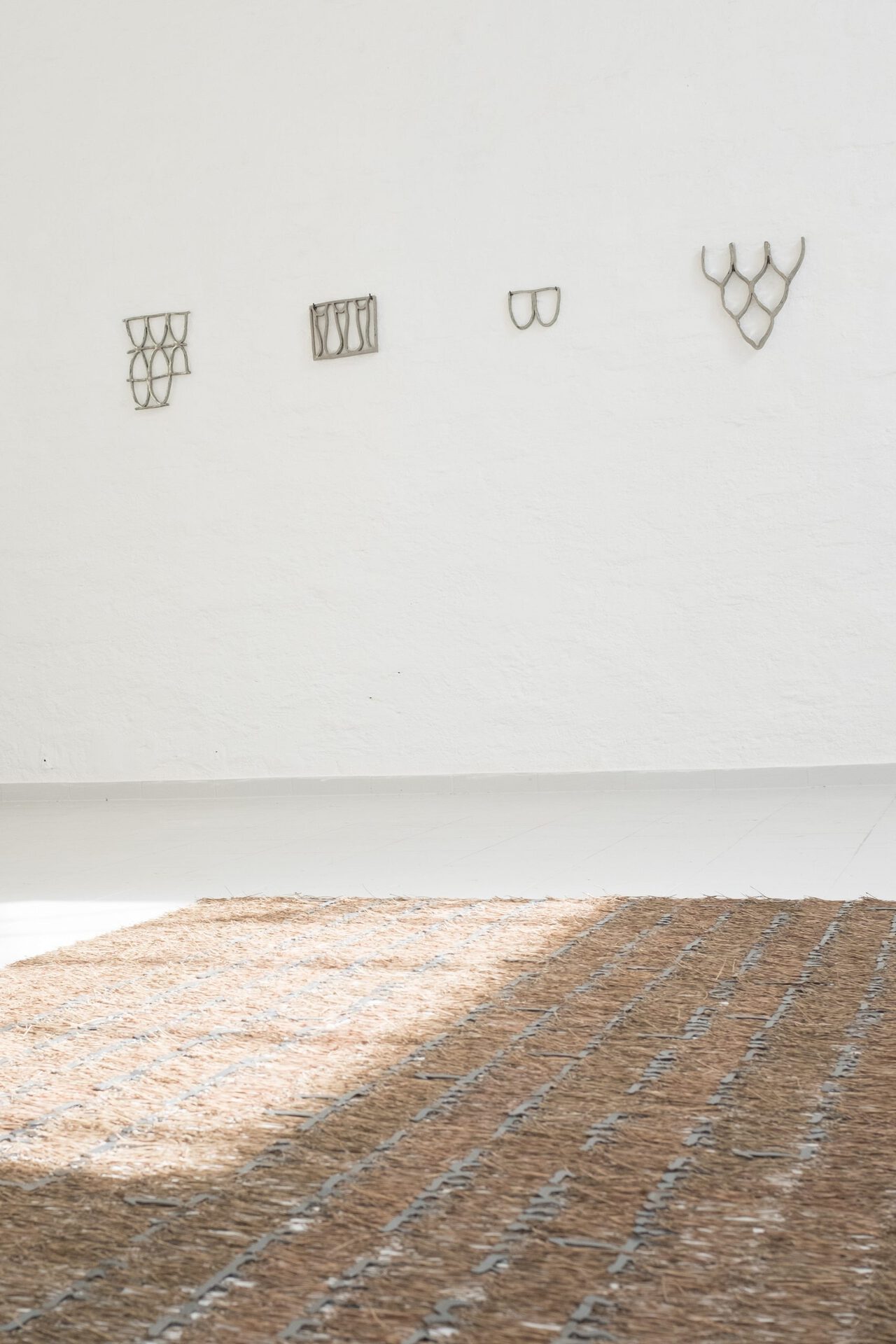Michal Fuchs,The Pine Tree Desert, 2021-22, Pine needles, iron, Mirsini Artakianou, 2021-22, Untitled, Ceramic