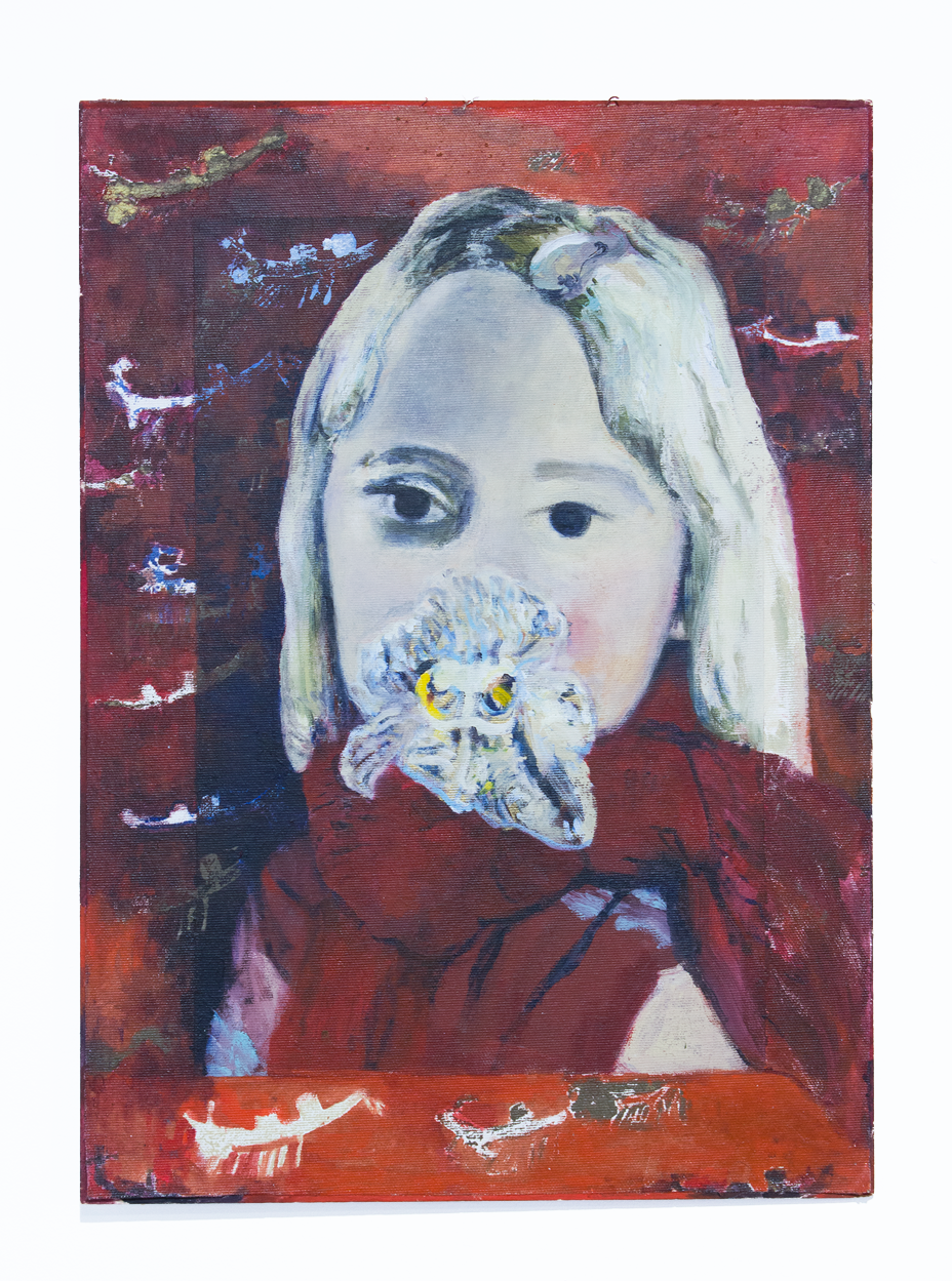 Adela Giurgiu, Untitled, 2020, oil on canvas mounted on wood,40 x 25 cm;