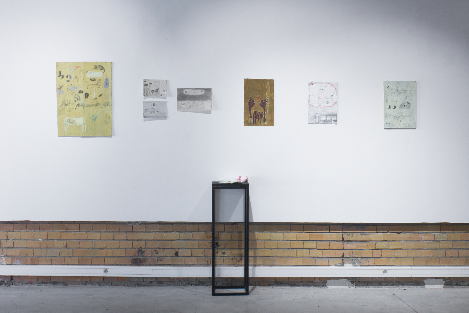 Teodora Tănase, what remains from nothing, 2020, drawings on paper, wood and cardboard, variable dimensions;
