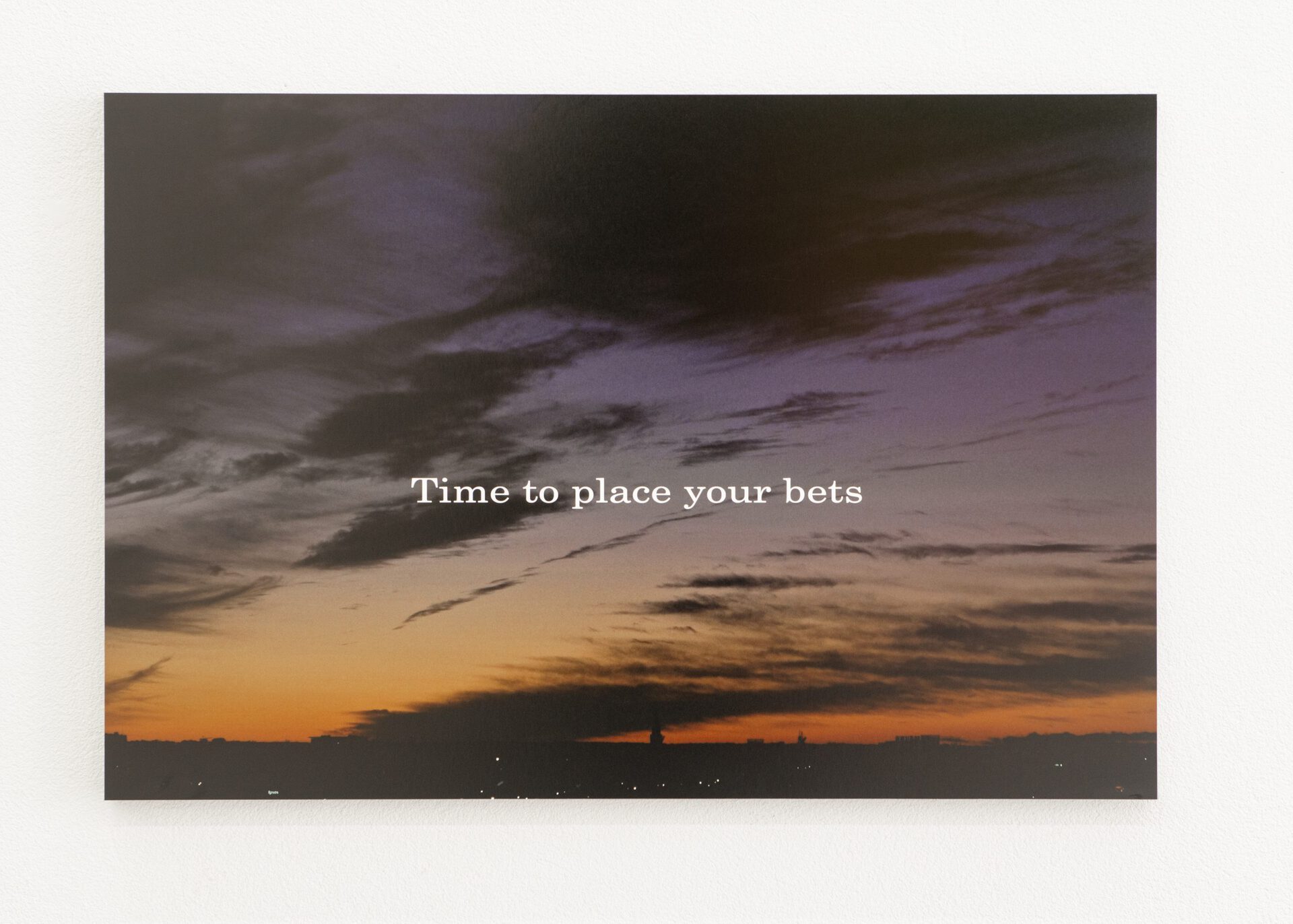 Michel Houellebecq, Inscriptions #013 (EN), 2018 pigment print (2017) on Baryta paper mounted on Dibond