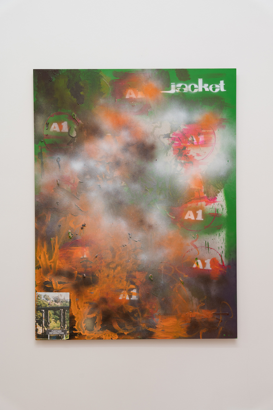 Alethea Everard, Untitled, Enamel, acrylic, rail trail, diaries on MDF, 2020