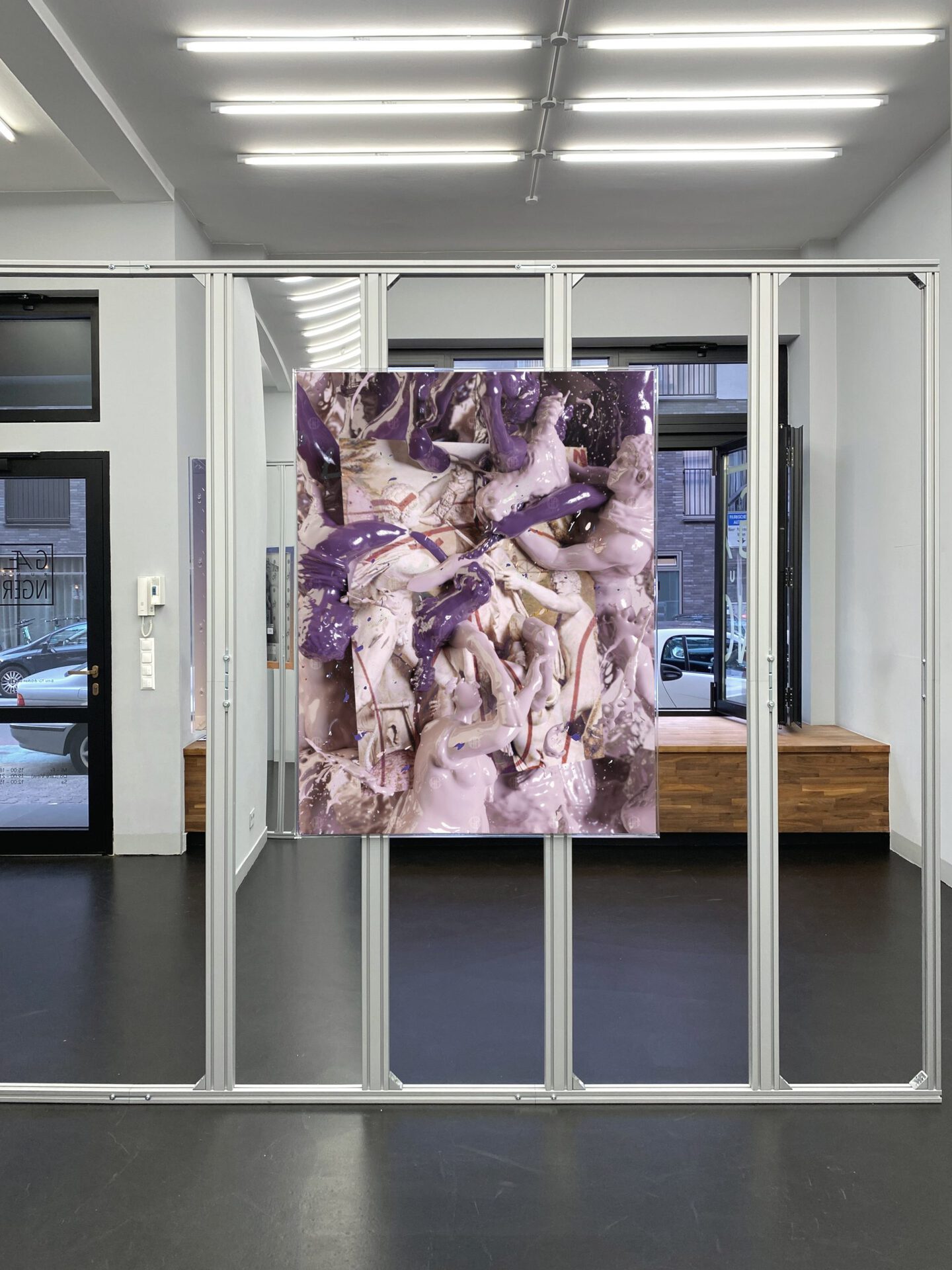 Christian Holze - Fear & Greed - Antiquity (2022) (#NN2202) acrylic, varnish, inkjet on canvas, printed aluminium, perspex 135cm x 105cm