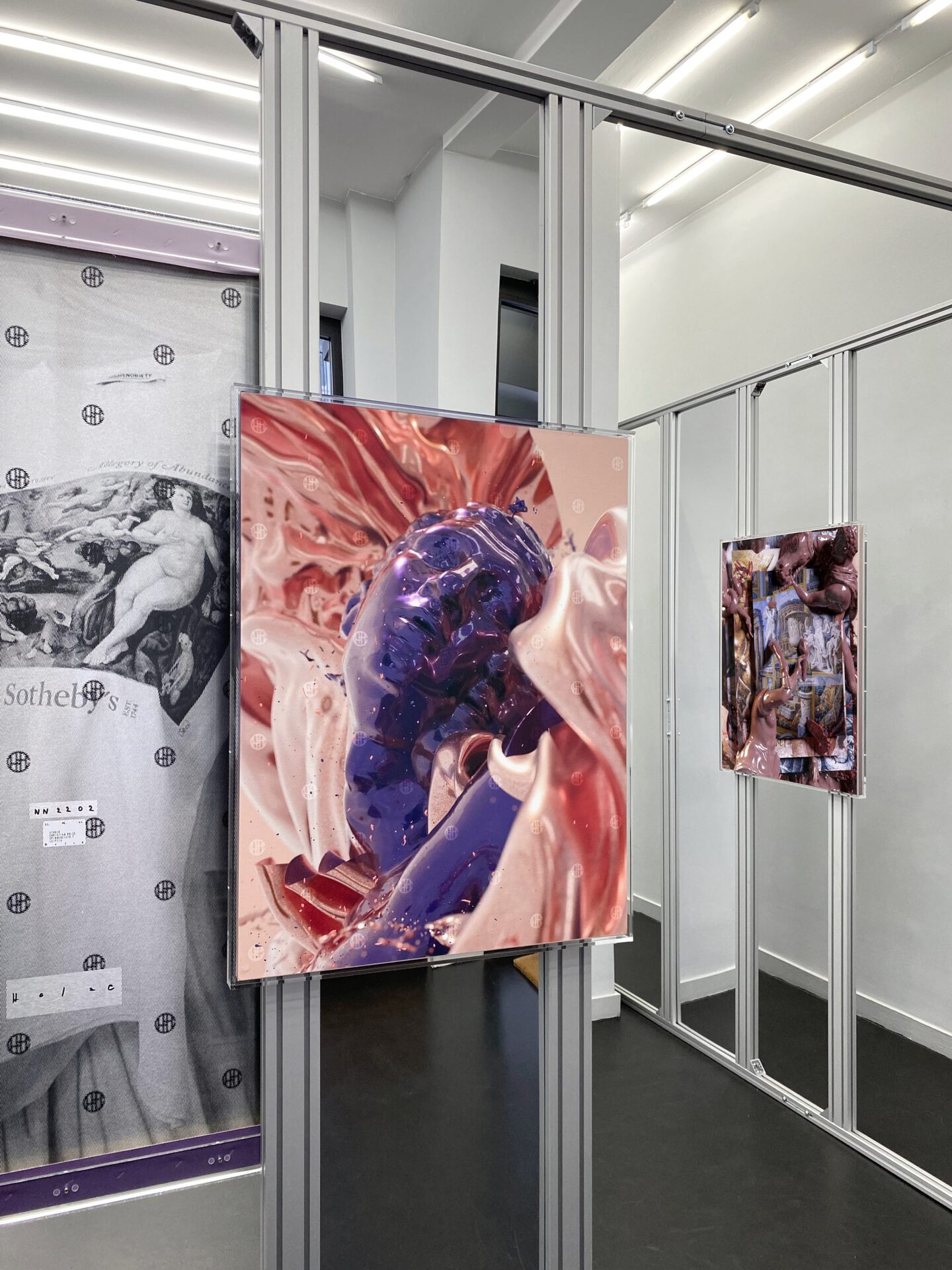 Christian Holze - Fear & Greed - Nothing New (2022) (#NN2206) acrylic, varnish, inkjet on canvas, printed aluminium, perspex 81cm x 63cm