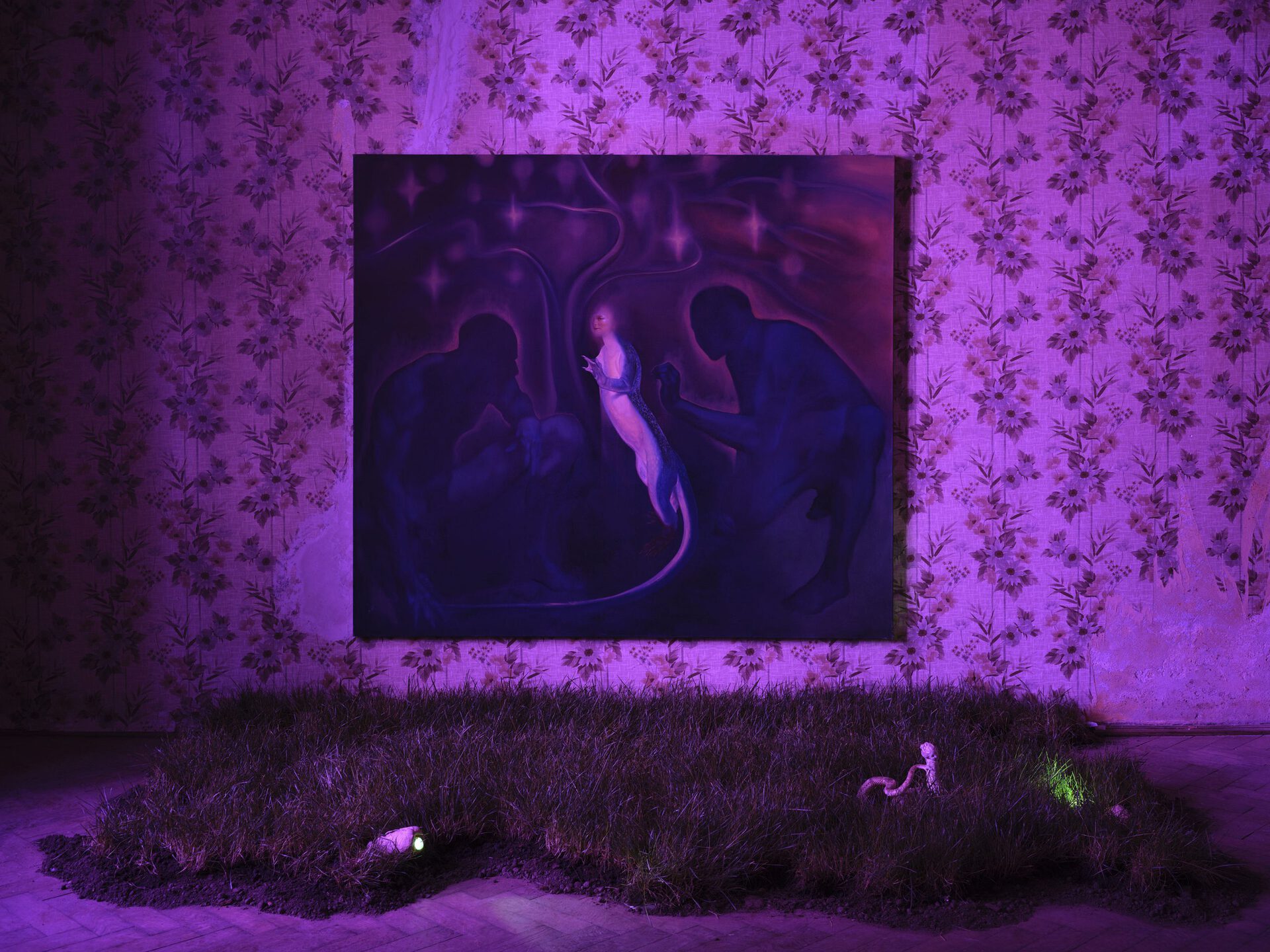 Krzysztof Gil, The First People, oil on canvas, 2022