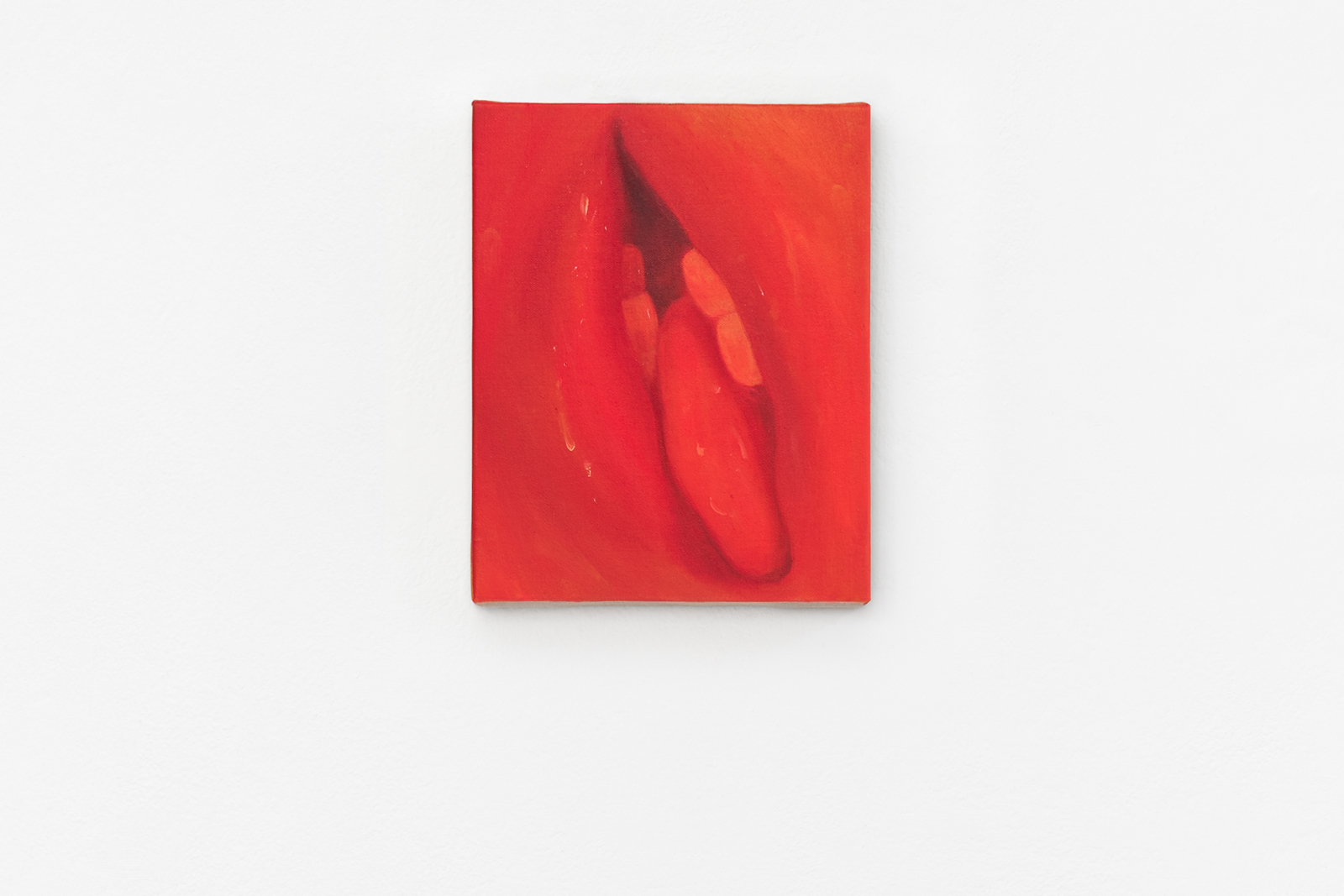 Tao Siqi, Writhing Tongue, 2022 Oil on canvas, 40 x 30 cm