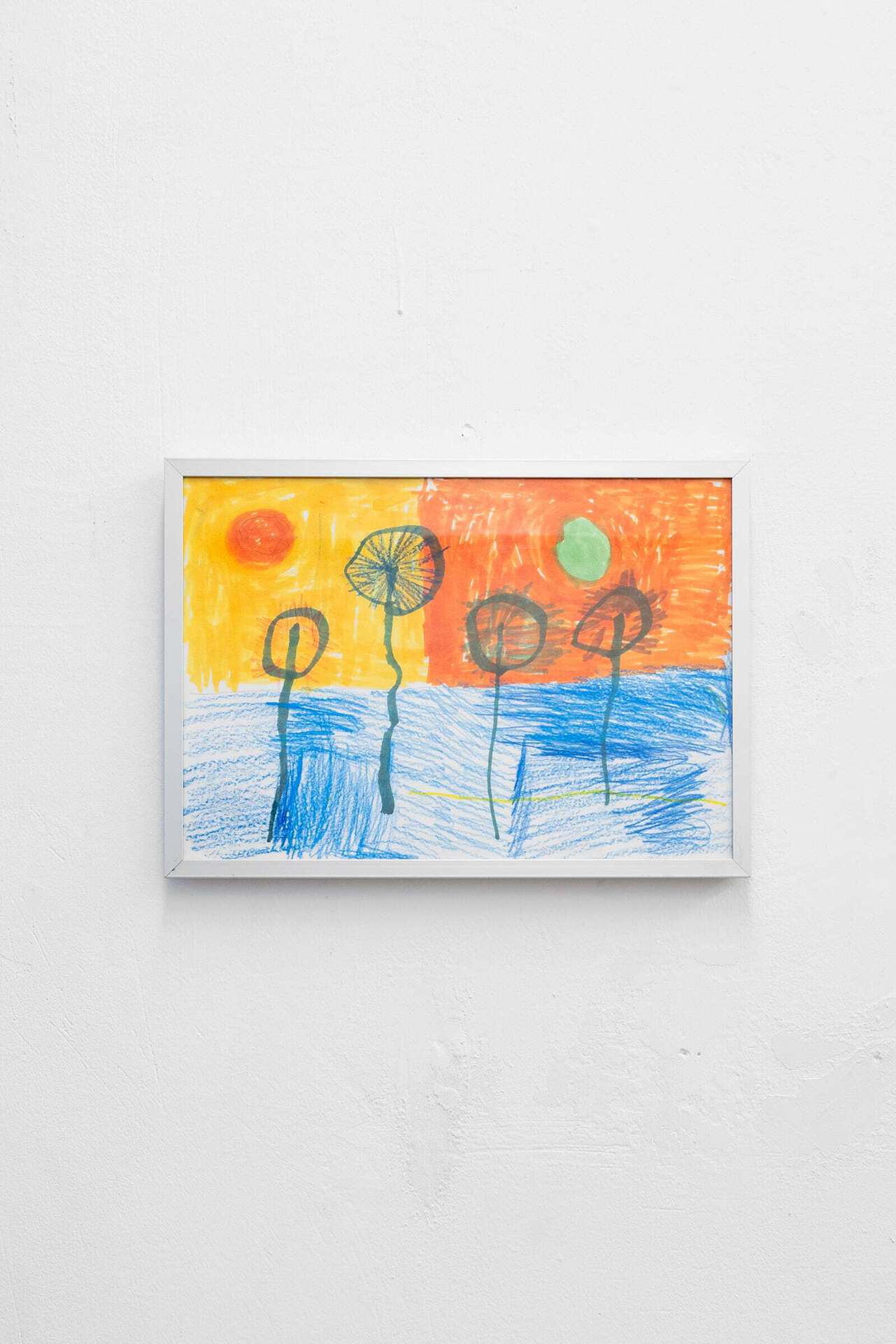 Maksim Sapozhnikov, You owe me a whole world, 2022, felt-tip pens on paper, 21 x 29 cm, framed