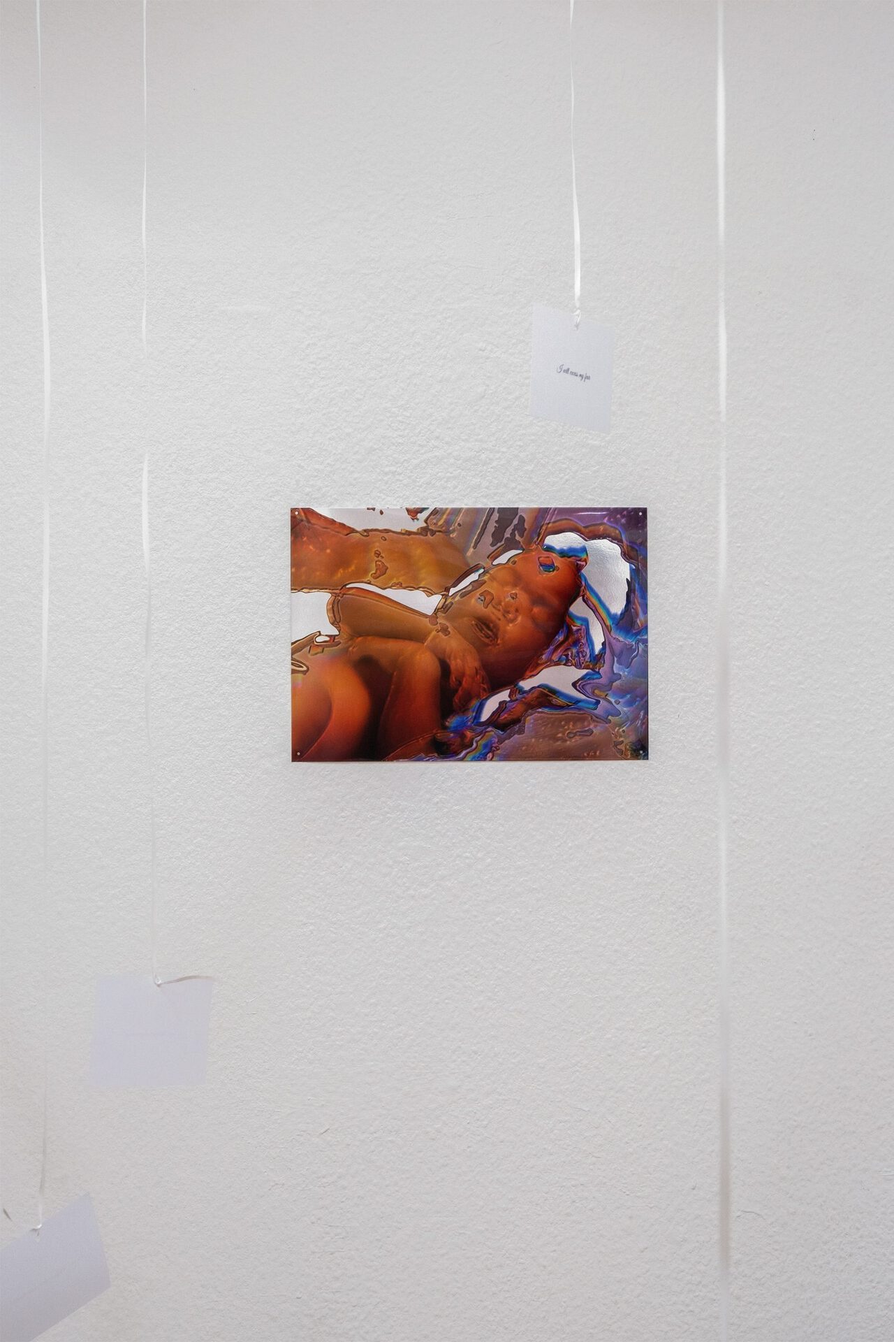 Caro Eibel; The Open Space; 2022; two layer Laserprint on plastic foil, chrome paper; 29,7 x 42 cm