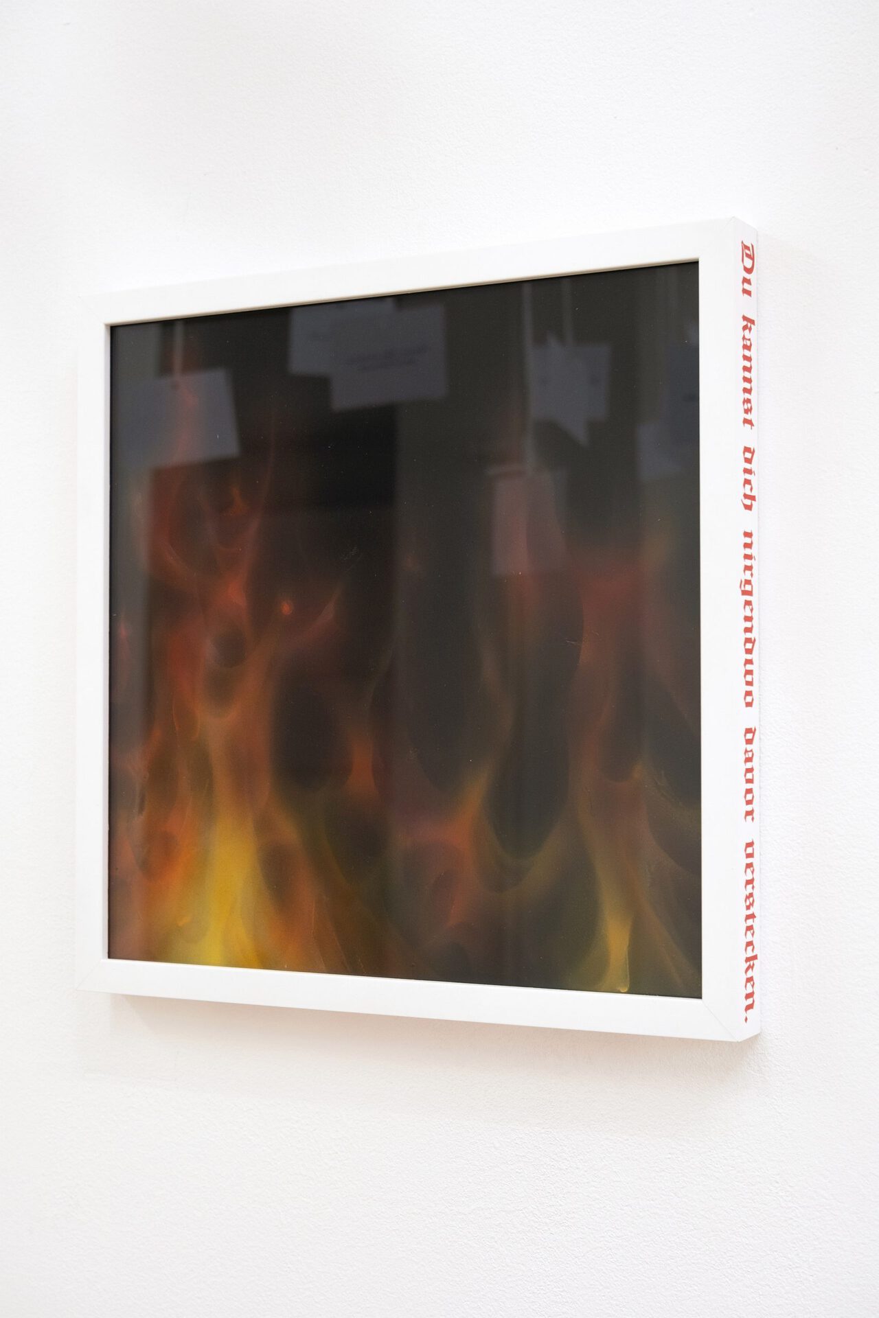 Josef Hatikov; Enemy; 2022; airbrush on Dibond, framed; 30 x 30 cm
