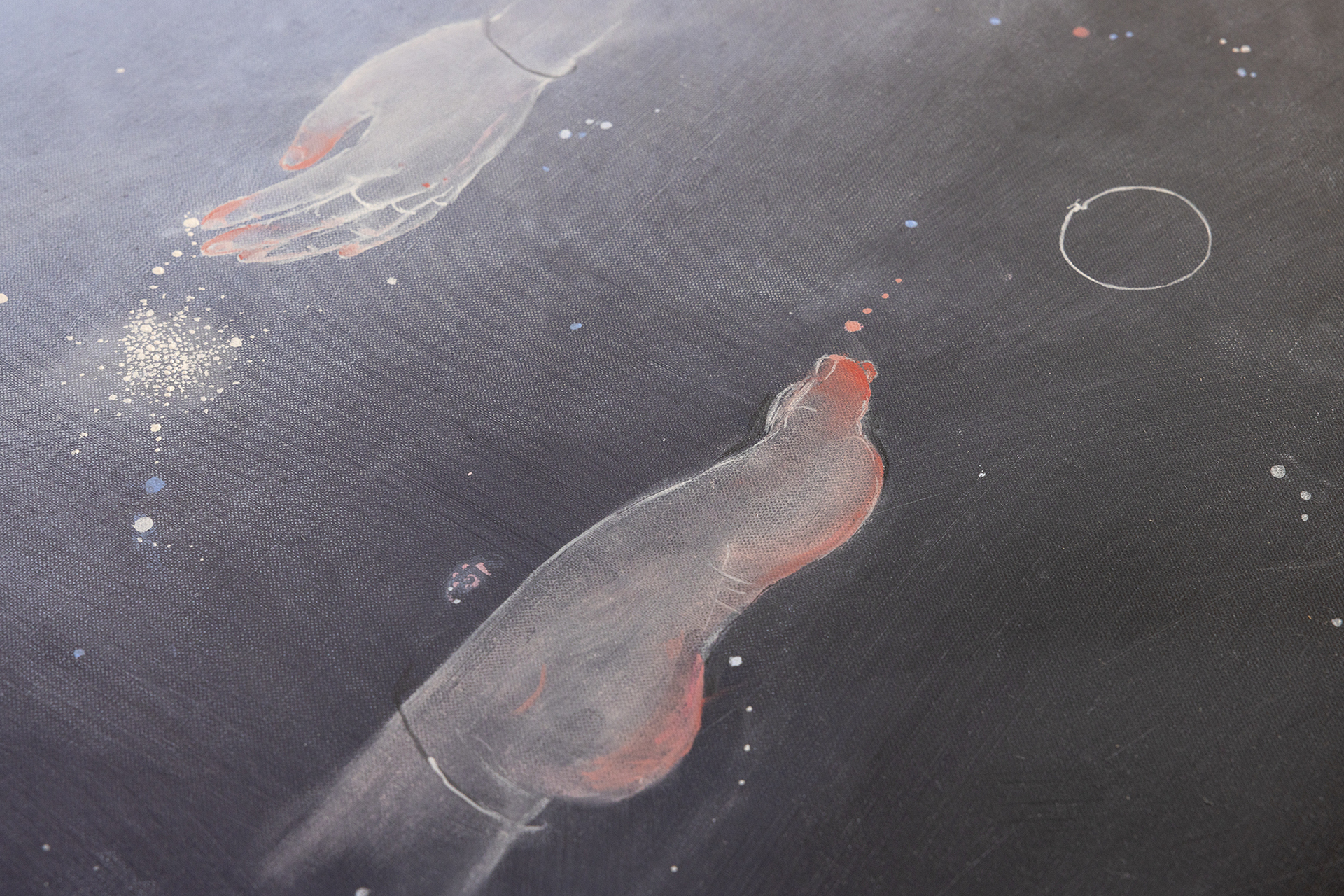 Ylva Snöfrid: Cosmos and Vanitas in the light of conscience. 2022. Kunsthal Charlottenborg’s Copenhagen. Red Light Green Light, Intimacy, Desire and Tension (In the Realm of the Senses) curated by Charlotte Sprogøe. Photos Jan Søndergaard.