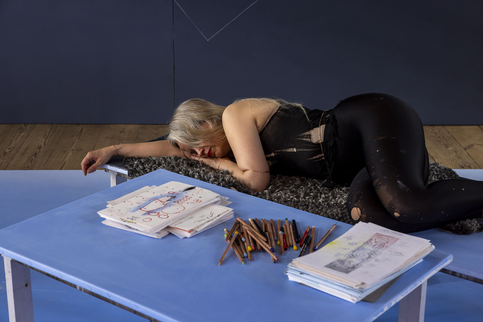 Ylva Snöfrid: Cosmos and Vanitas in the light of conscience. 2022. Kunsthal Charlottenborg’s Copenhagen. Red Light Green Light, Intimacy, Desire and Tension (In the Realm of the Senses) curated by Charlotte Sprogøe. Photos Jan Søndergaard.