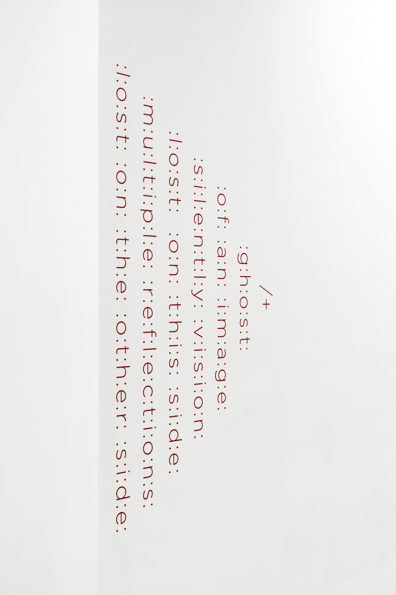 Luz Blanco, Wall poem, 2022, Foliocut, Variable dimensions