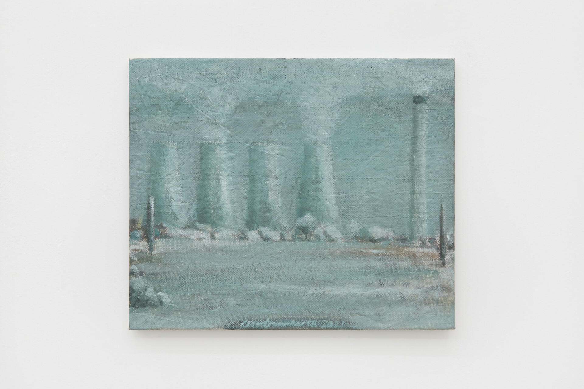 Andrew North, Powerstation, 2021. Oil on polypropylene, 50 x 60 cm
