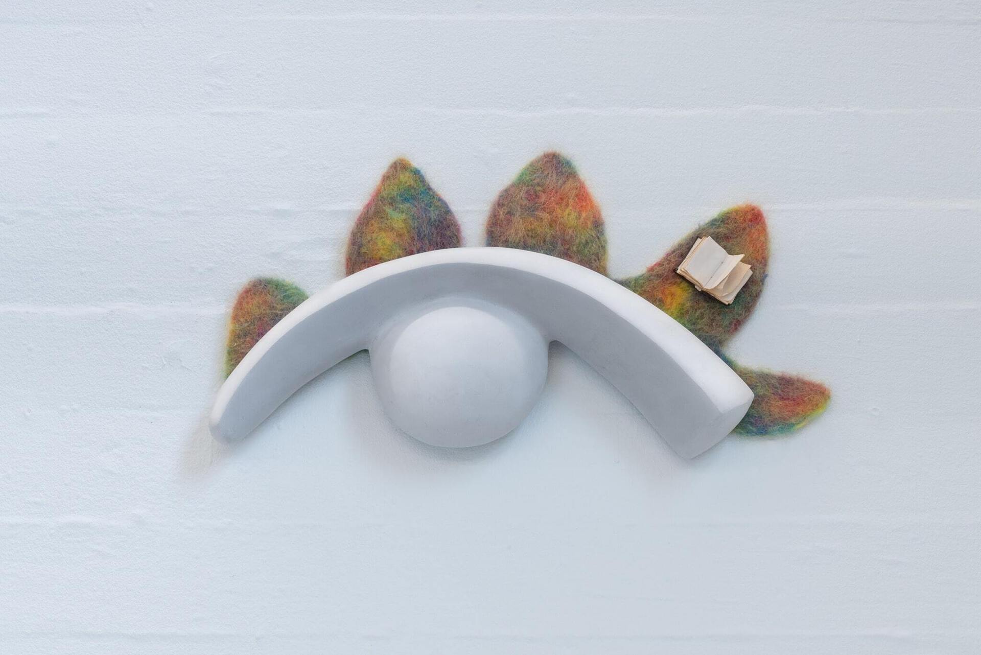 Anna Walther, Leafing Through the Library, 2022, felted eyes